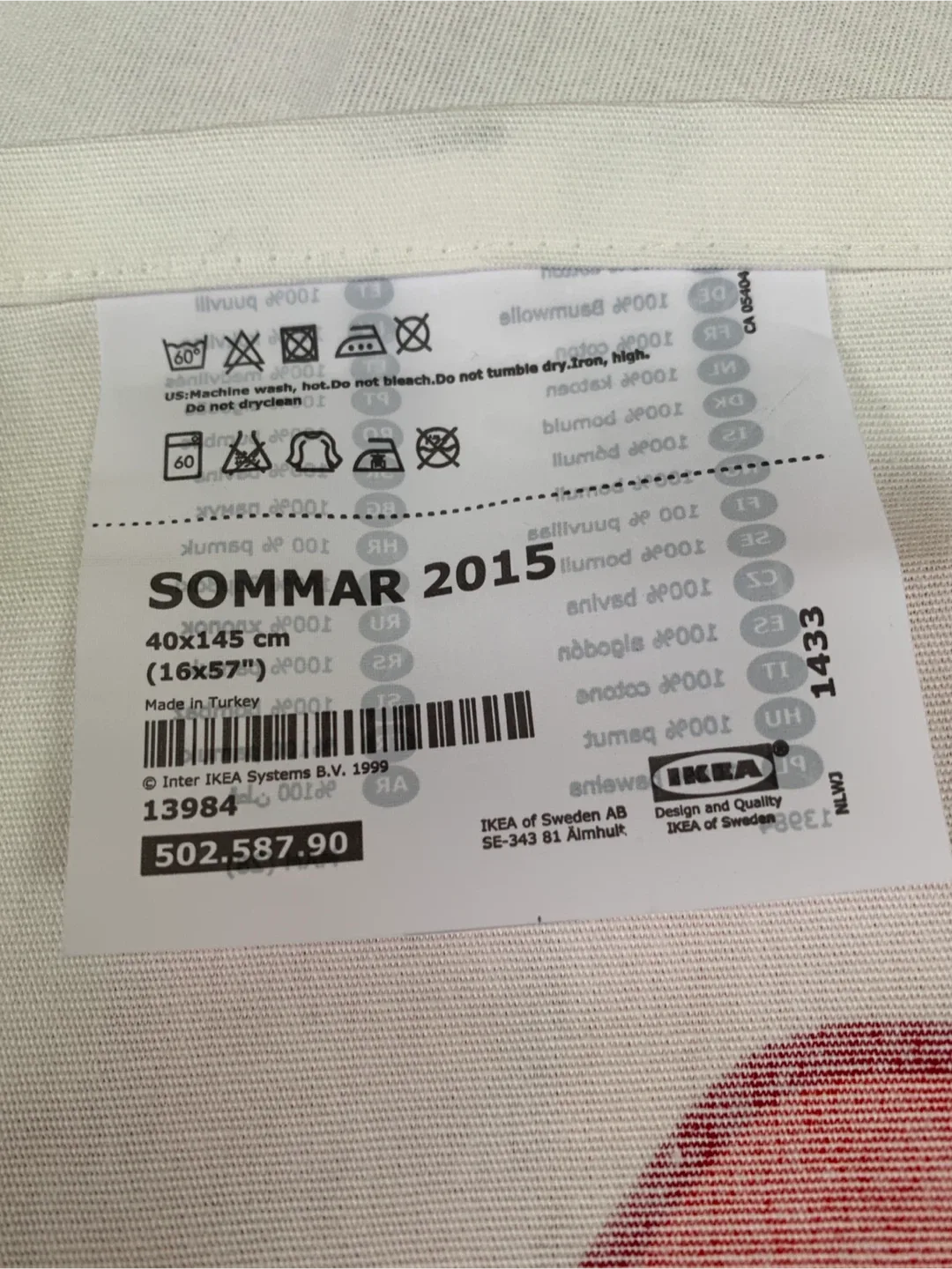 IKEA SOMMAR 2015 Table Runner - Raspberry Design image indicator(4)