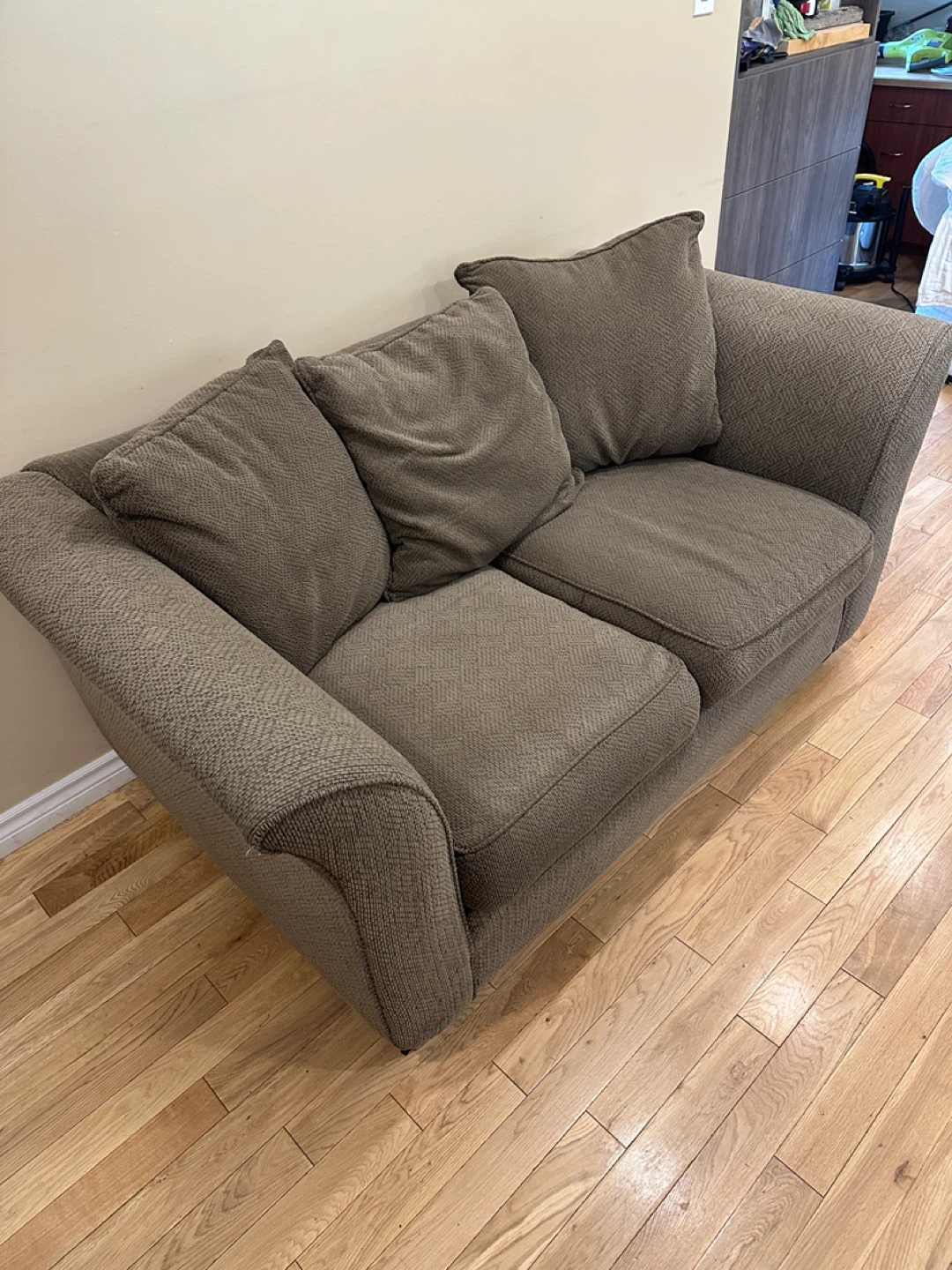 Beautiful Brown Upholstered Loveseat Sofa (CAN DELIVER) - photo 2