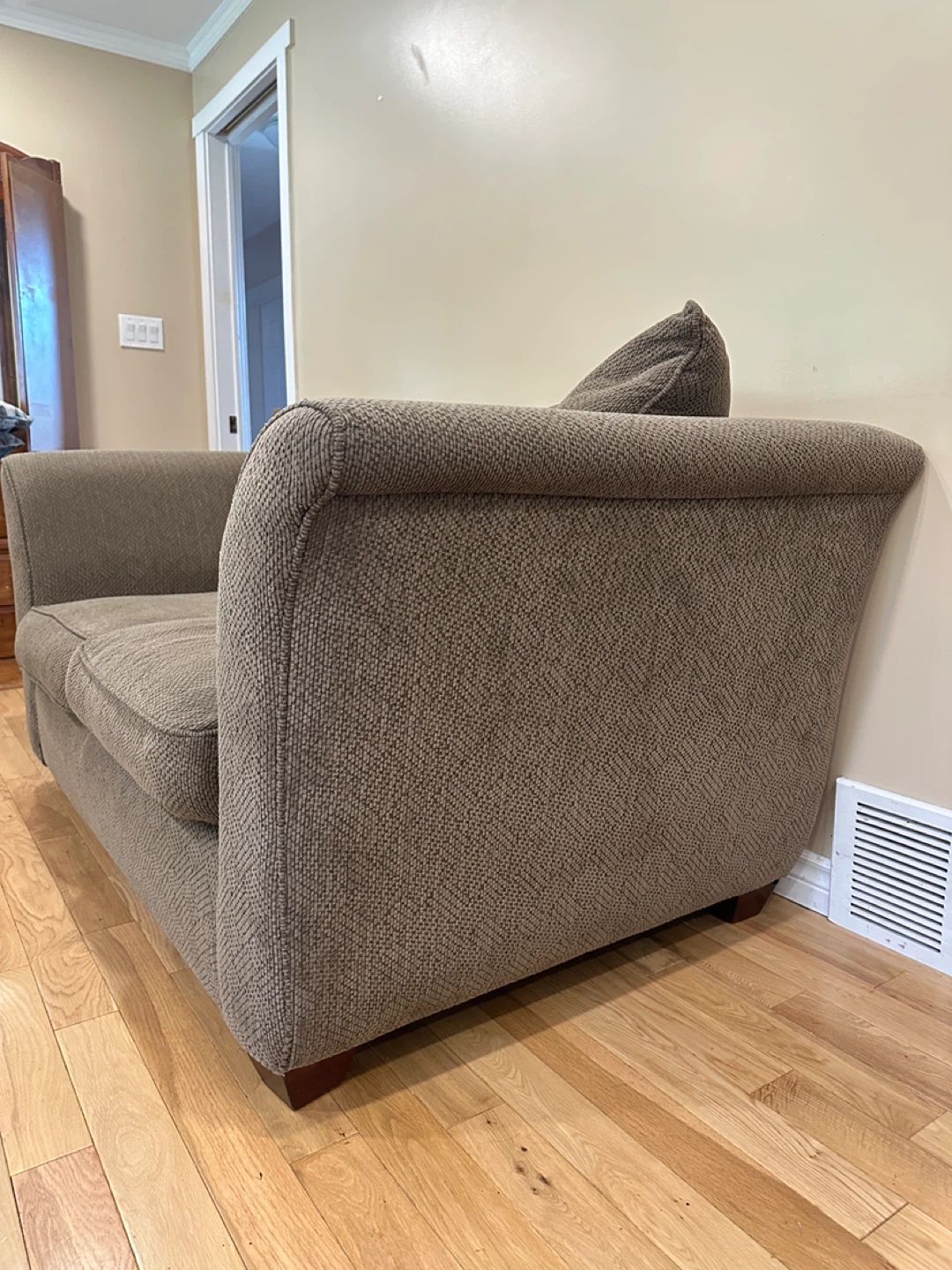Beautiful Brown Upholstered Loveseat Sofa (CAN DELIVER) - photo 5