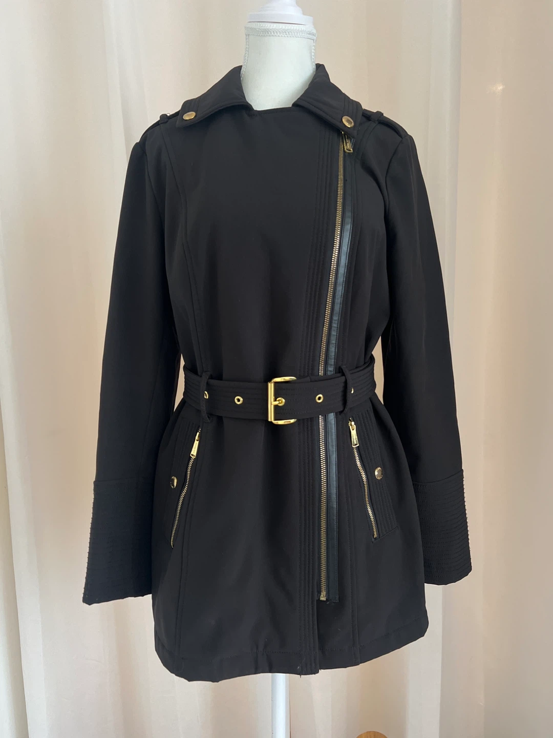 Michael Kors Black Belted Jacket - Size Small