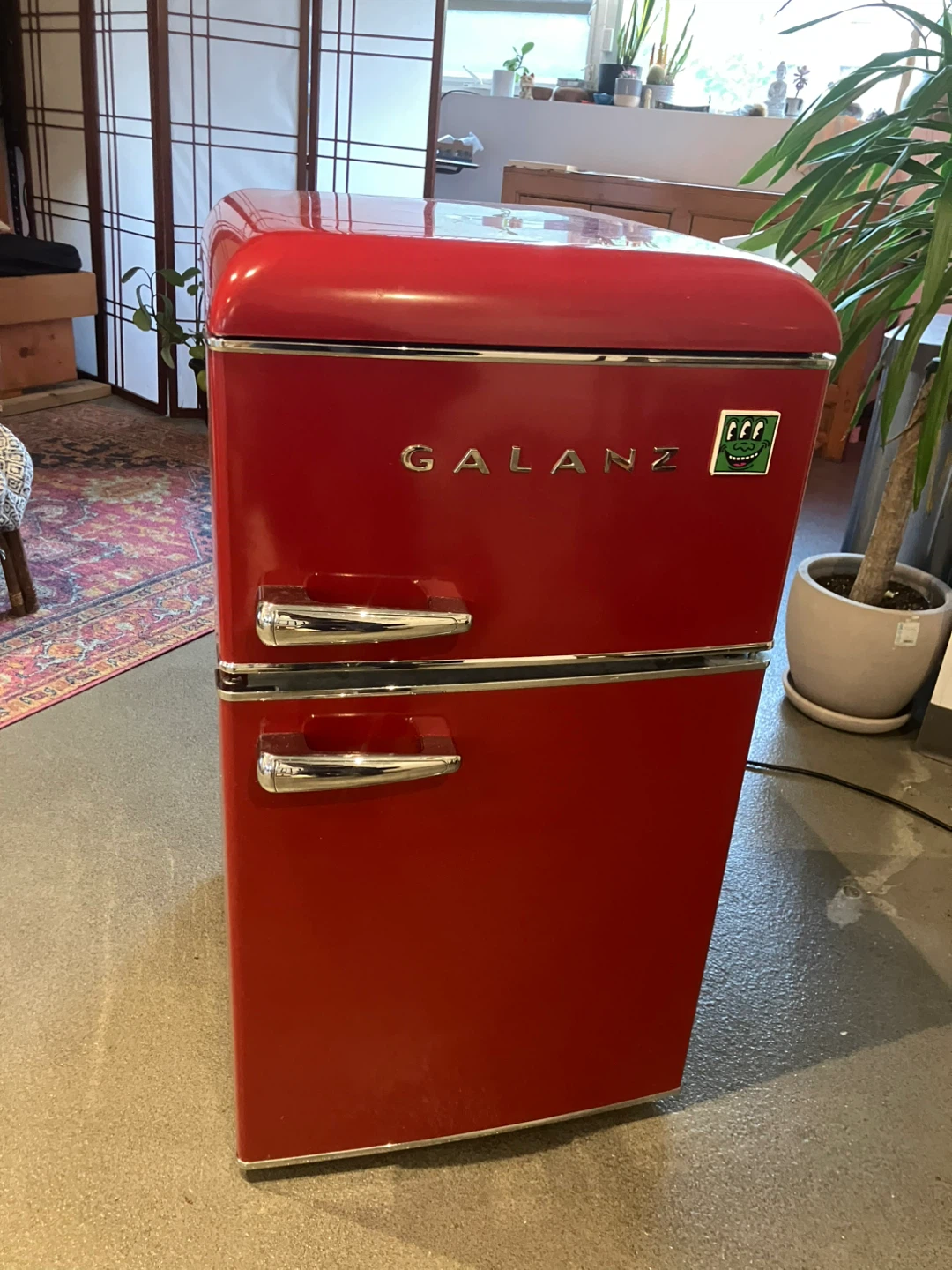 Galanze Retro Mini Fridge - Red