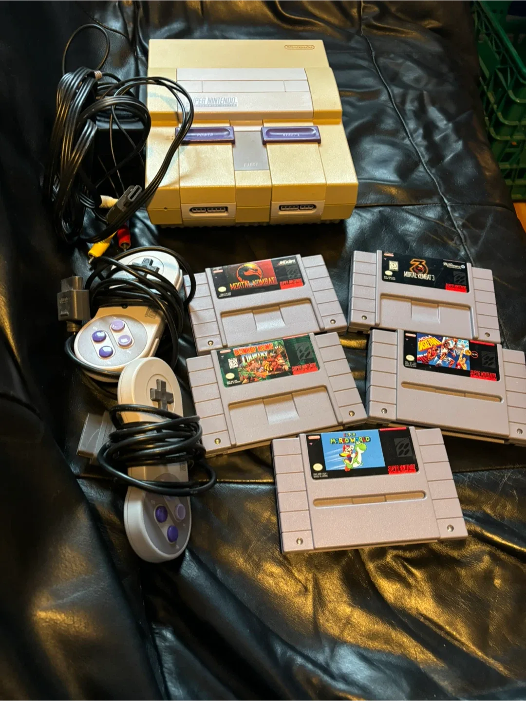 Super Nintendo SNES Console with Games image indicator(5)