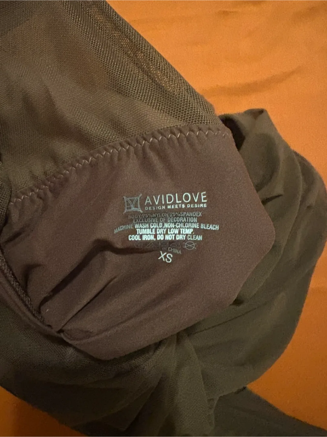 New Avidlove Brown mesh Bodysuit - Size XS image indicator(5)