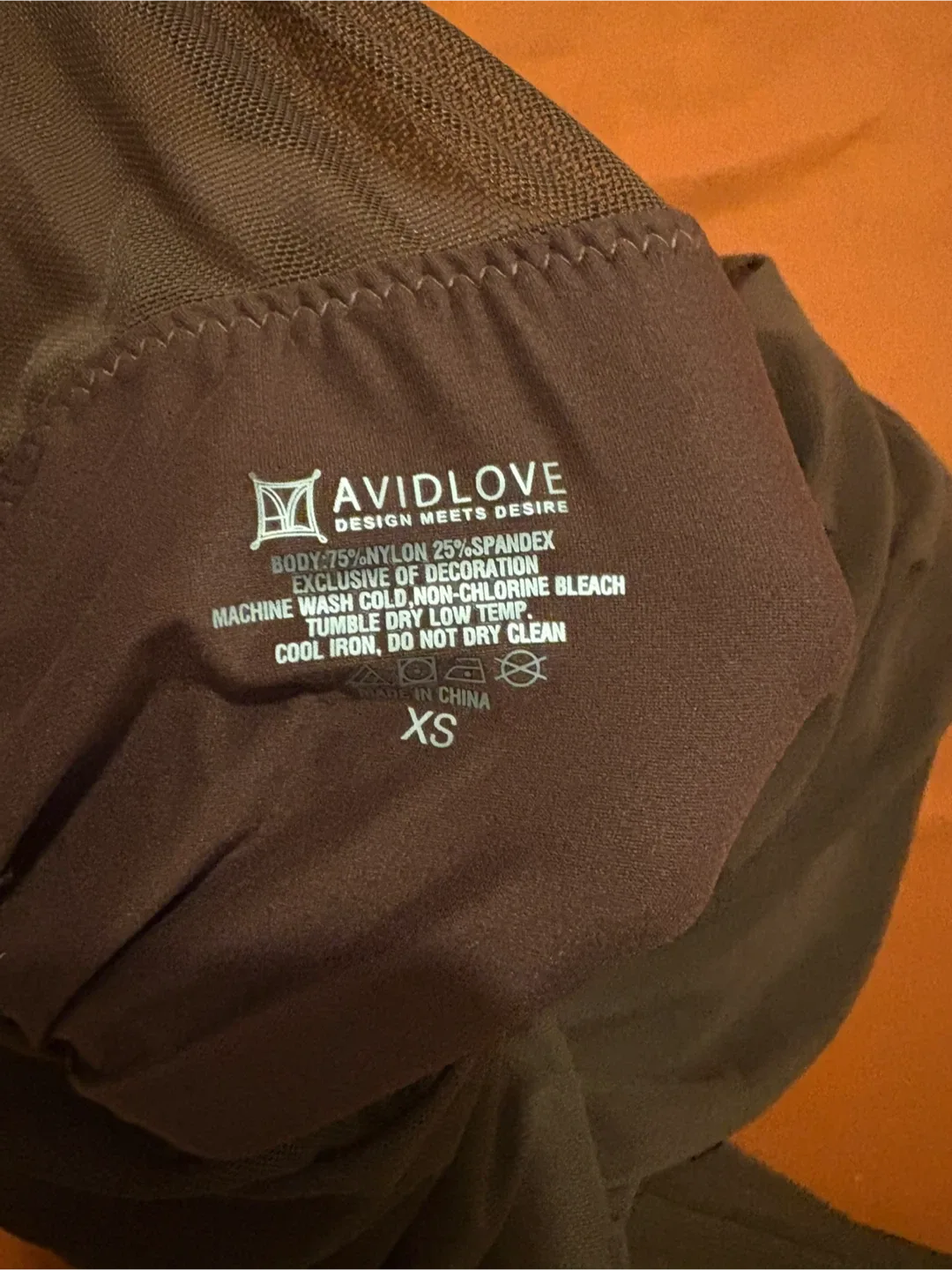 New Avidlove Brown mesh Bodysuit - Size XS image indicator(4)