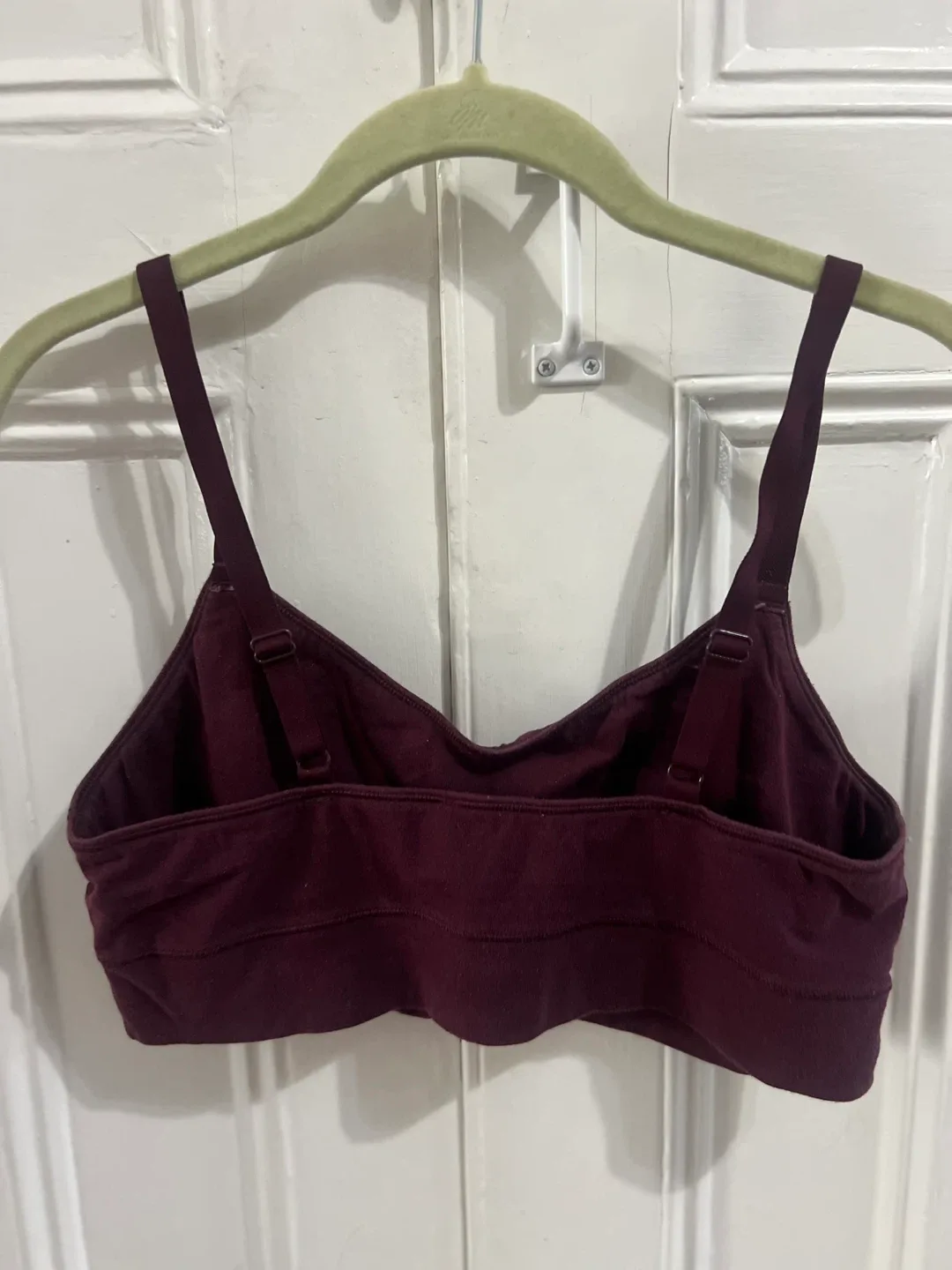 Burgundy, Gray and Black Aerie Sports Bra image indicator(2)