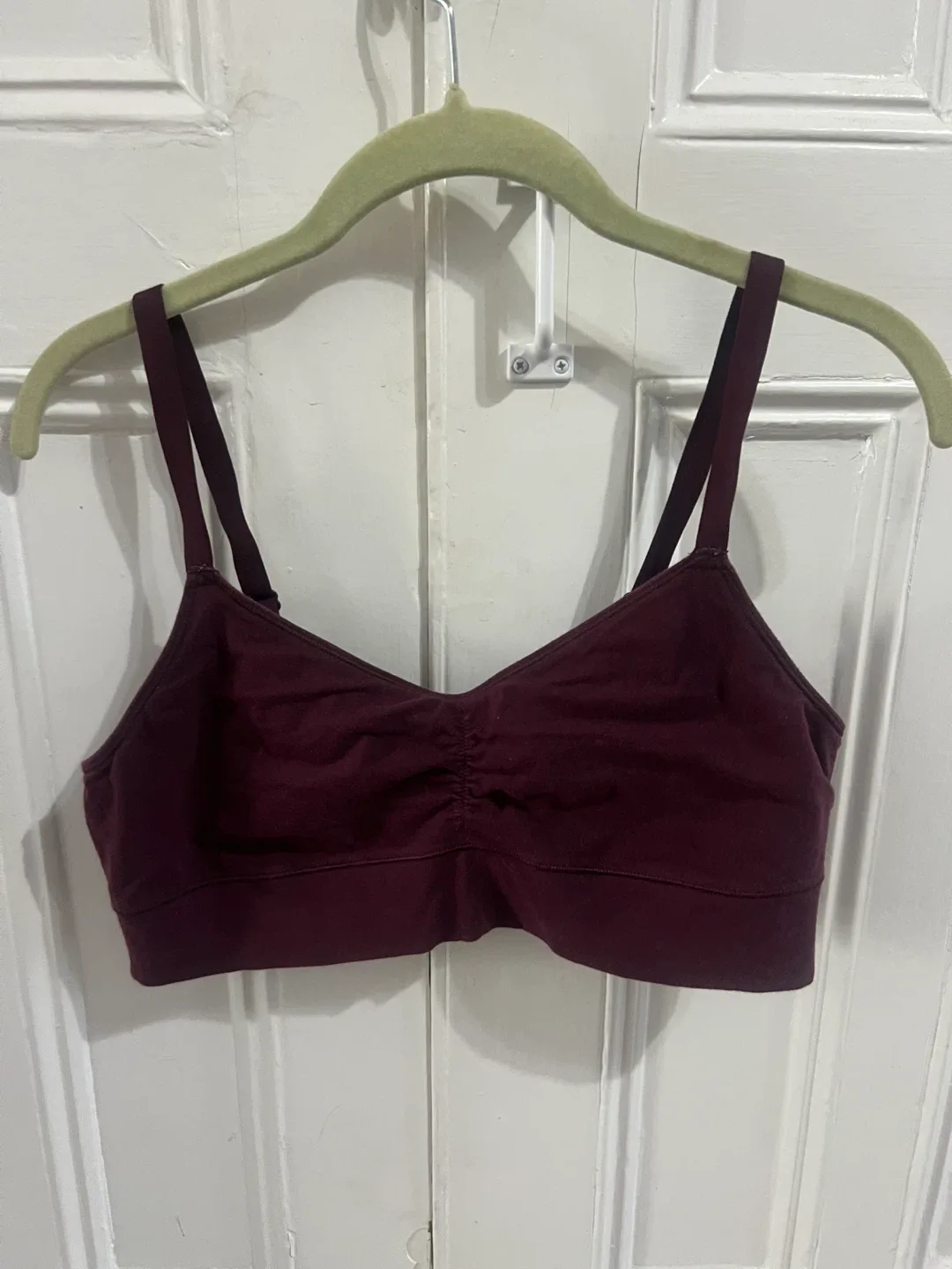 Burgundy, Gray and Black Aerie Sports Bra thumbnail