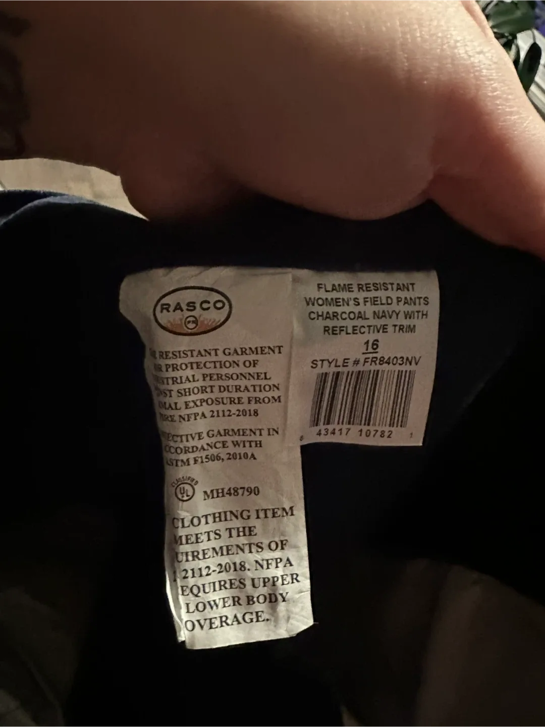 RASCO Flame Resistant Workwear Pants Size 16 image indicator(3)