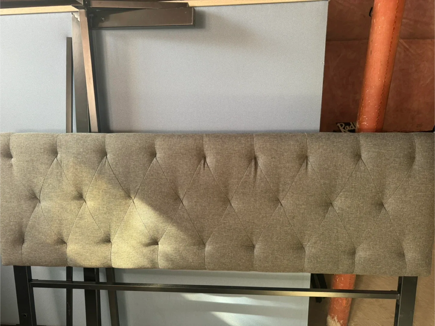 Upholstered twin bed thumbnail