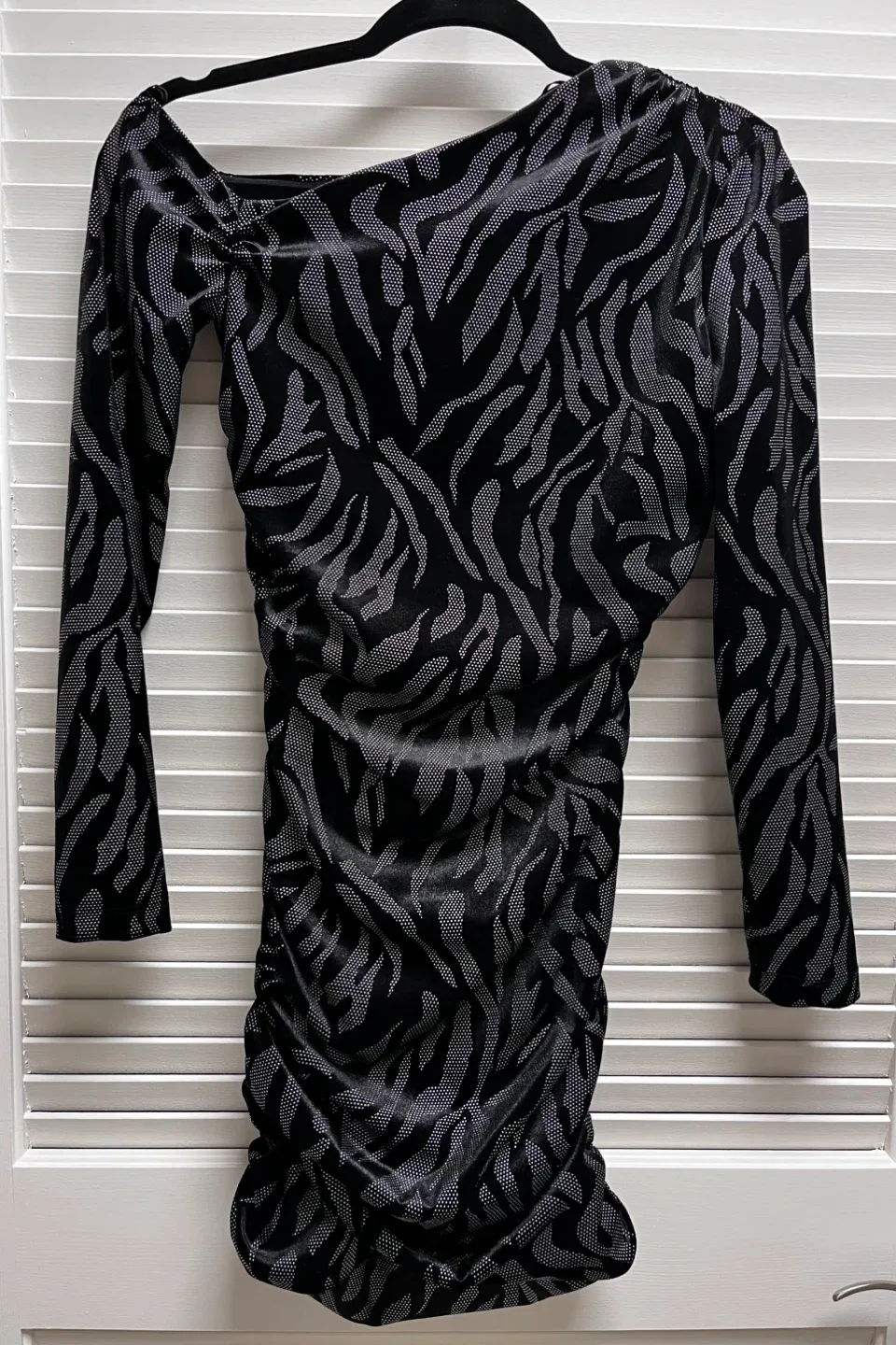 Zara Black Print Mini Dress - Size S image indicator(4)