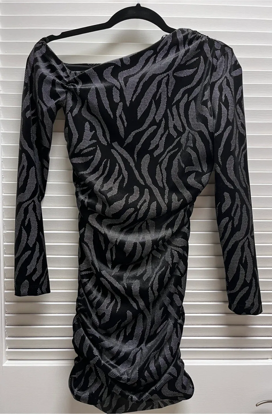 Zara Black Print Mini Dress - Size S image indicator(3)