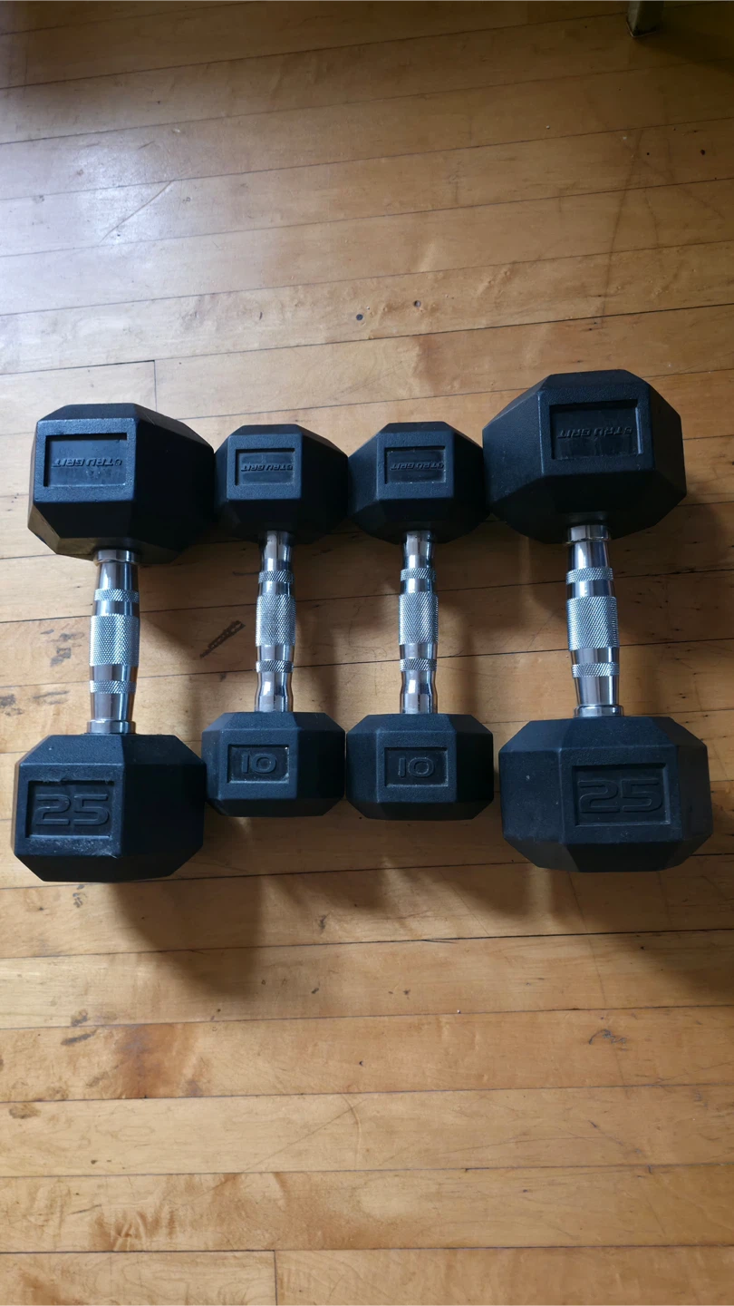 StellGrit Dumbbells - 2 x 25lbs & 2 x 10lbs