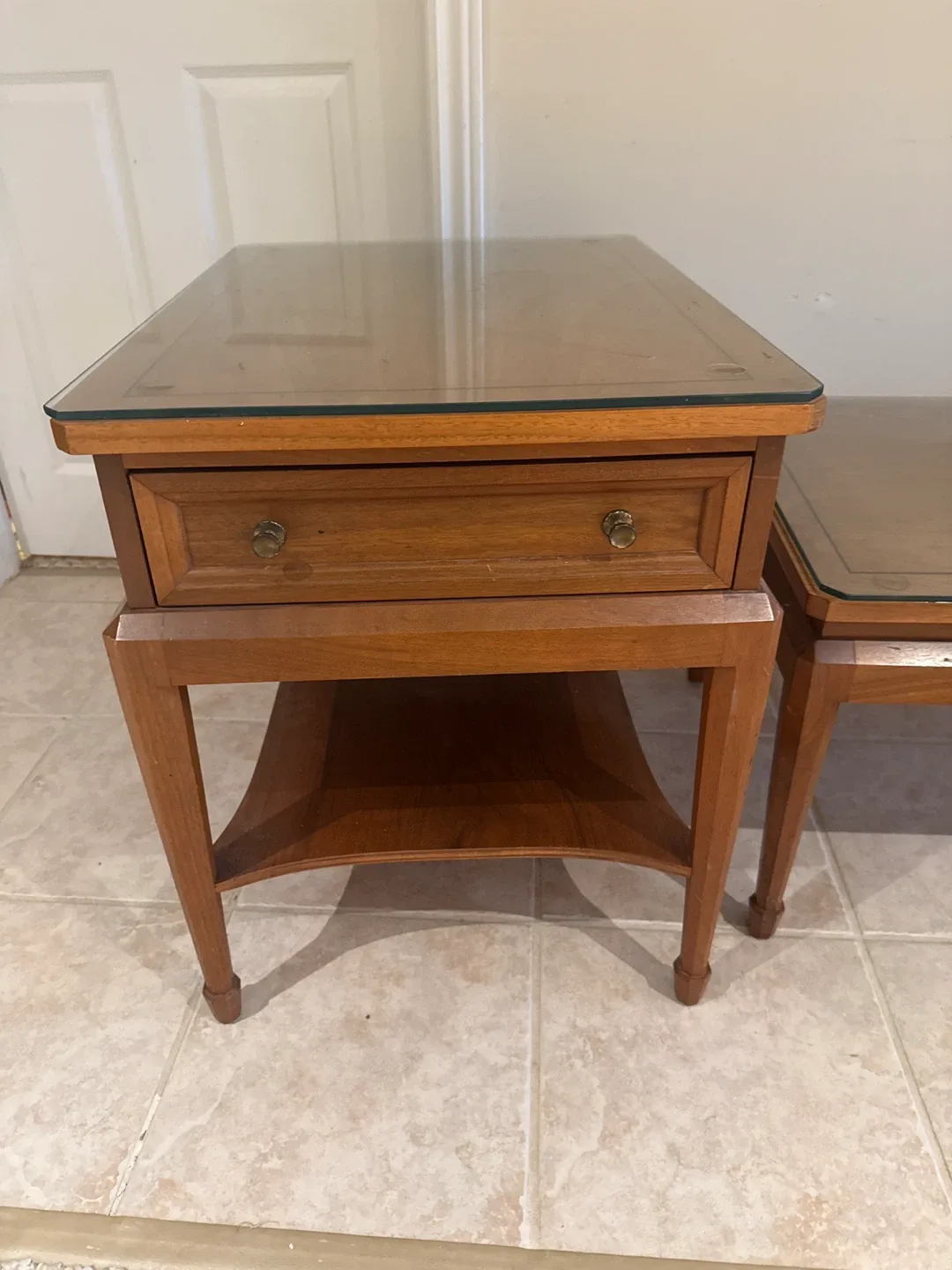 Vintage Wood End Tables and Coffee Table Set image indicator(2)