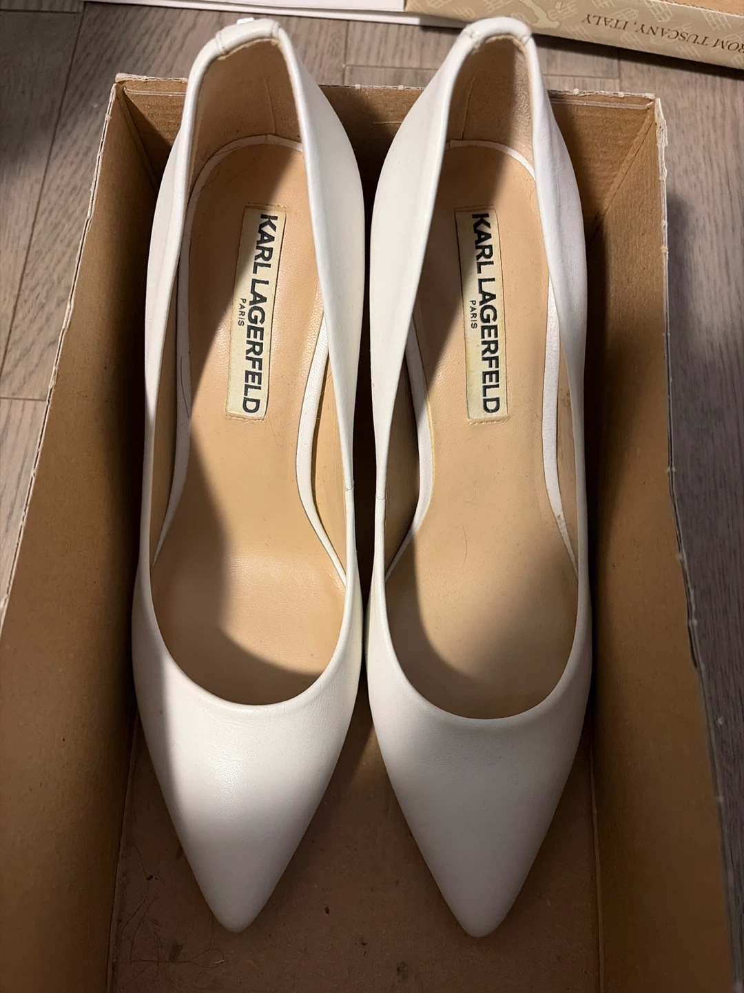 Karl Lagerfeld White Heels Size 6