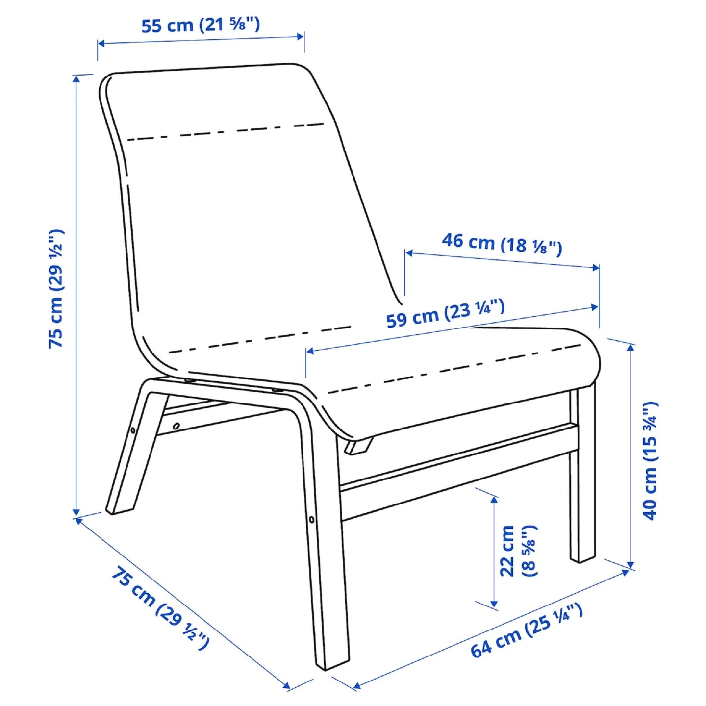 IKEA VIPSVIDE Chair with Cushion & Blanket - photo 2