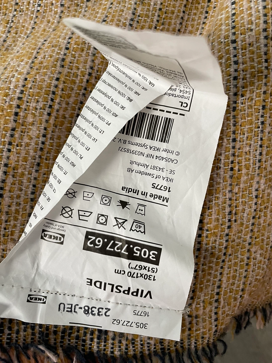 IKEA VIPSVIDE Chair with Cushion & Blanket - photo 4