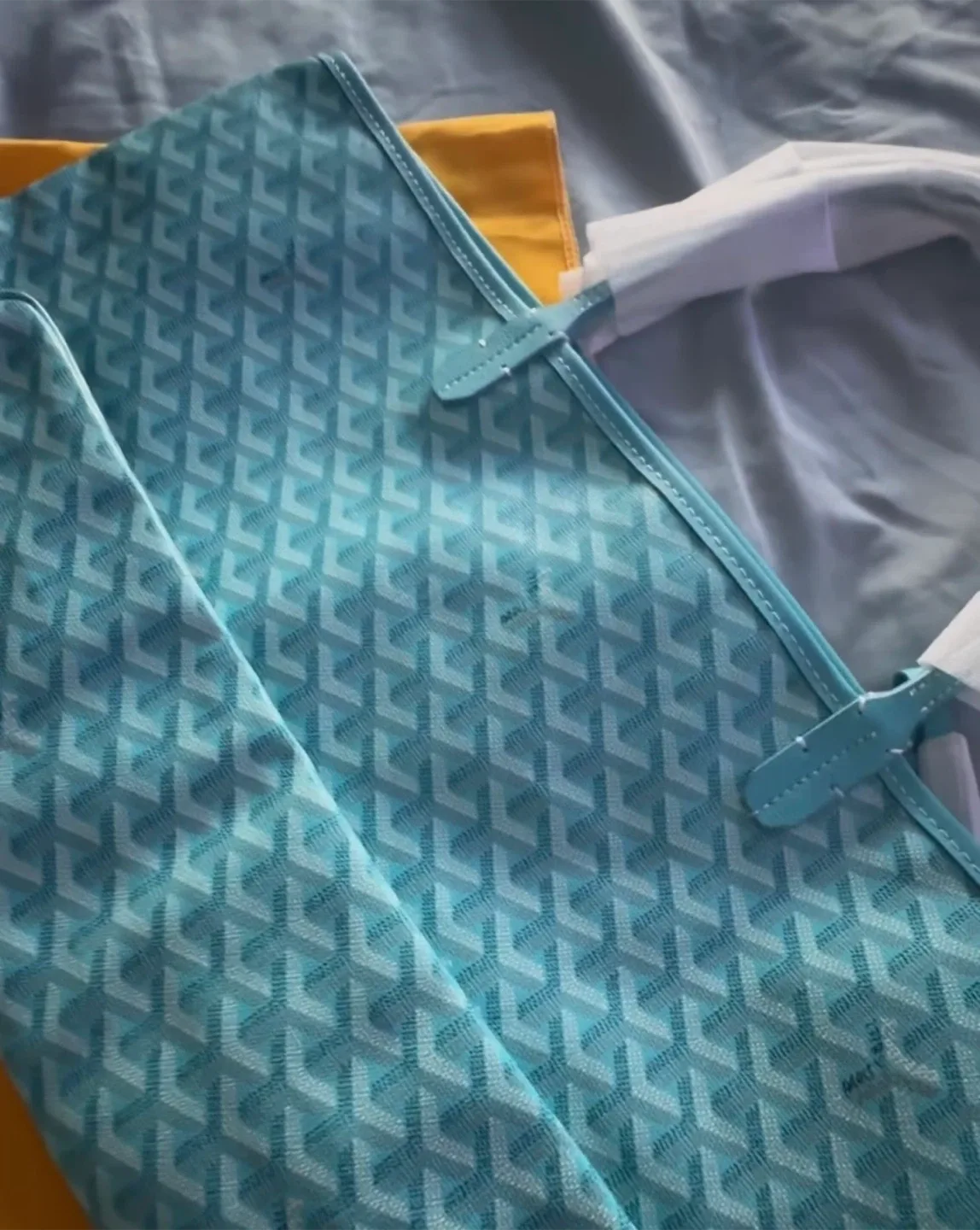 Goyard Turquoise Tote Bag image indicator(6)