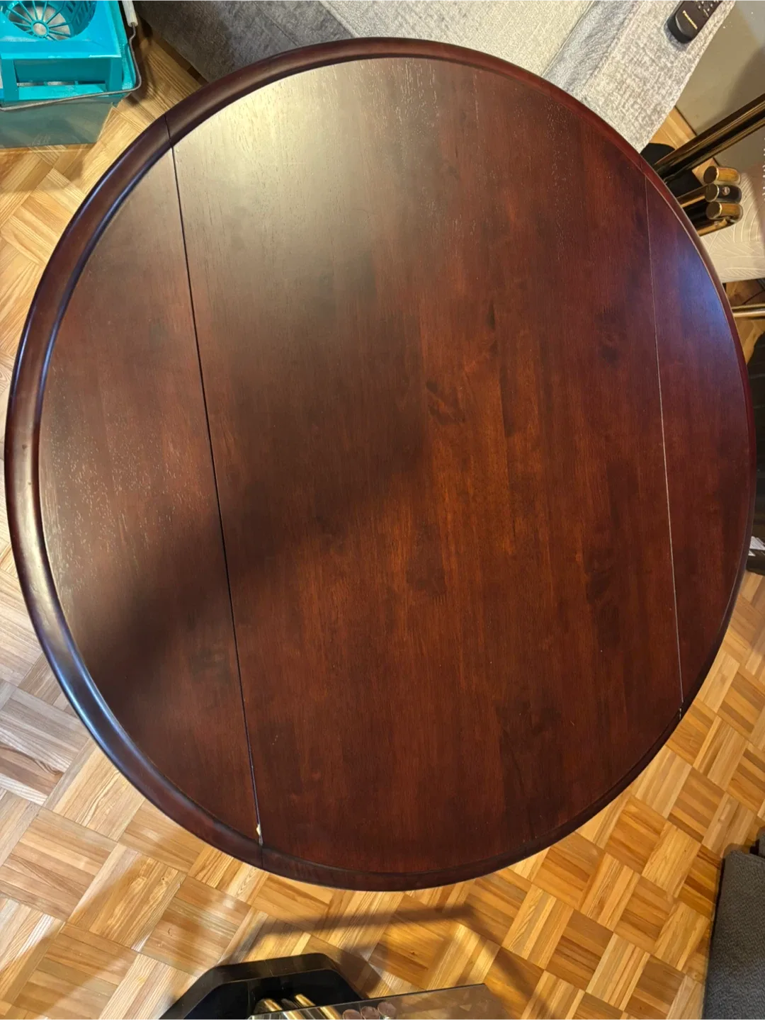 Dark Wood Round Dining Table thumbnail