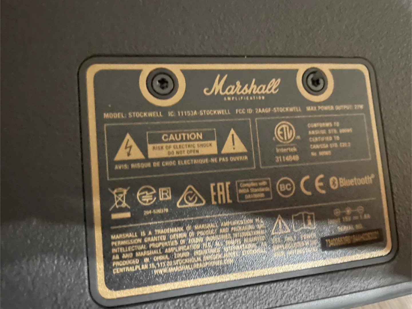 Marshall Stockwell Portable Bluetooth Speaker - photo 3