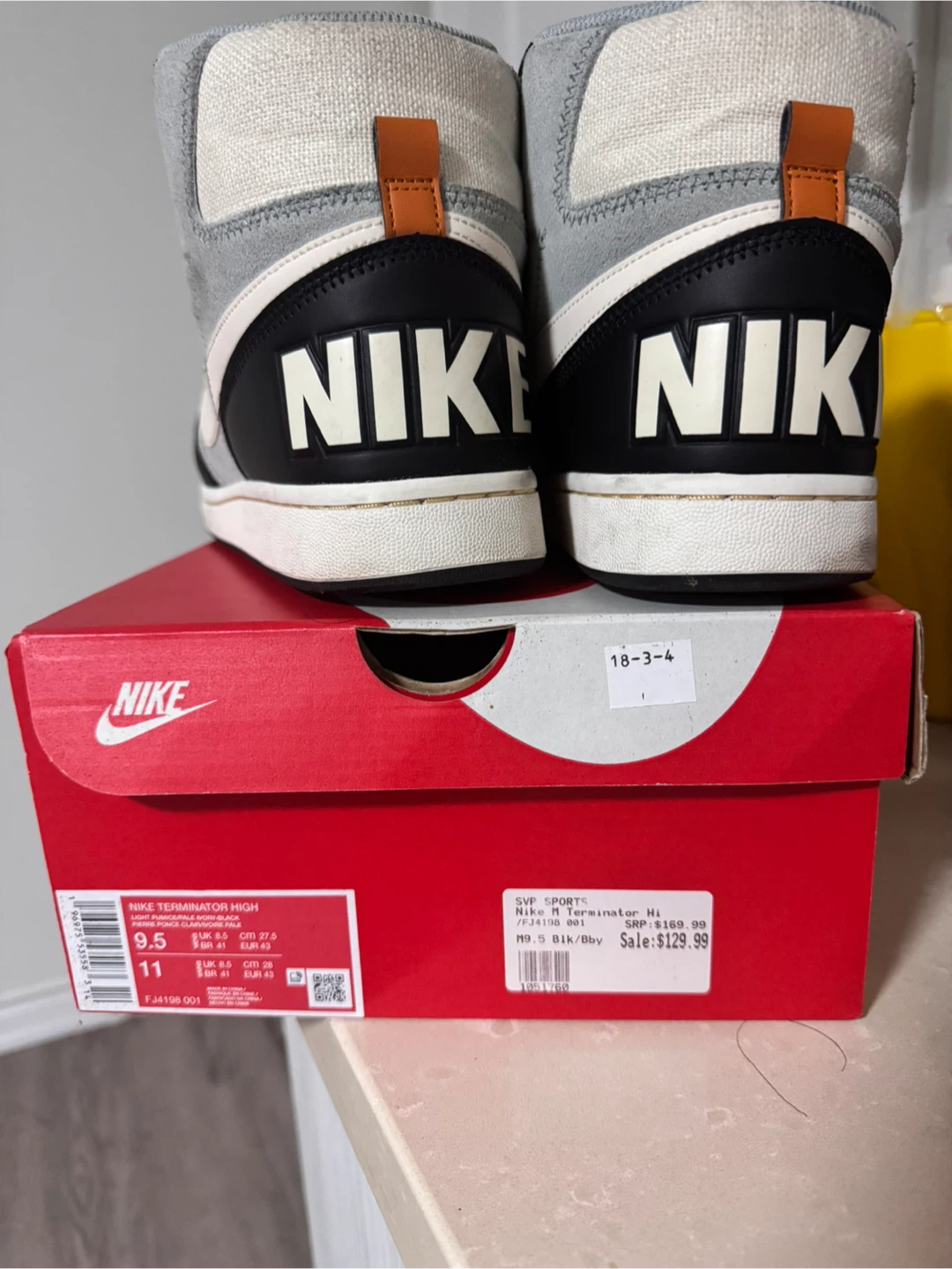 Nike Terminator High Grey/Black - Size 9.5