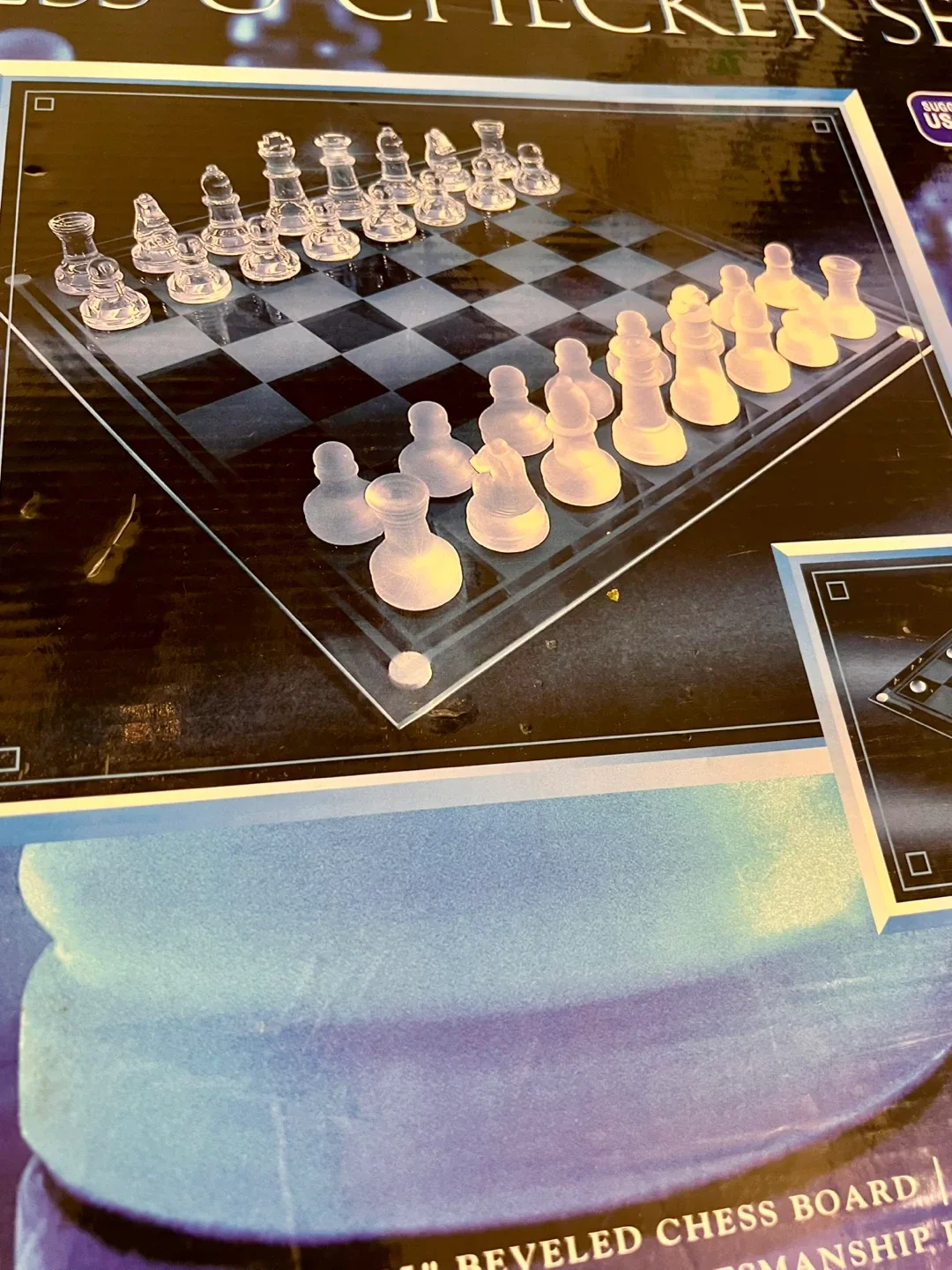 Elegant Glass Chess & Checker Set – Limited Edition ♟️✨ image indicator(2)