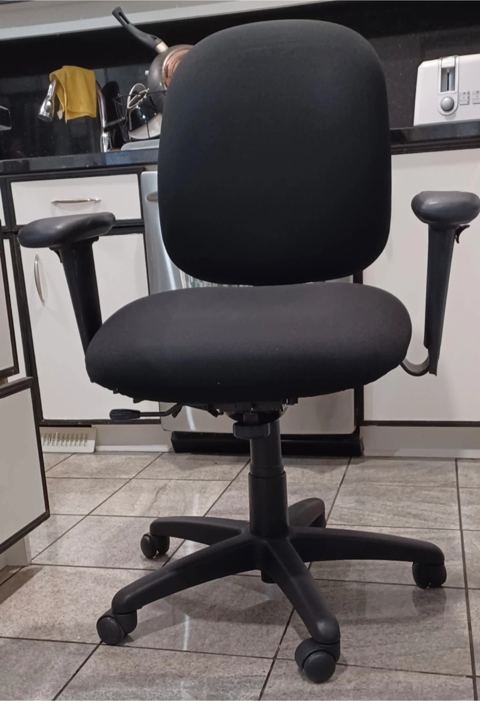 Black Office Chair with Armrests
