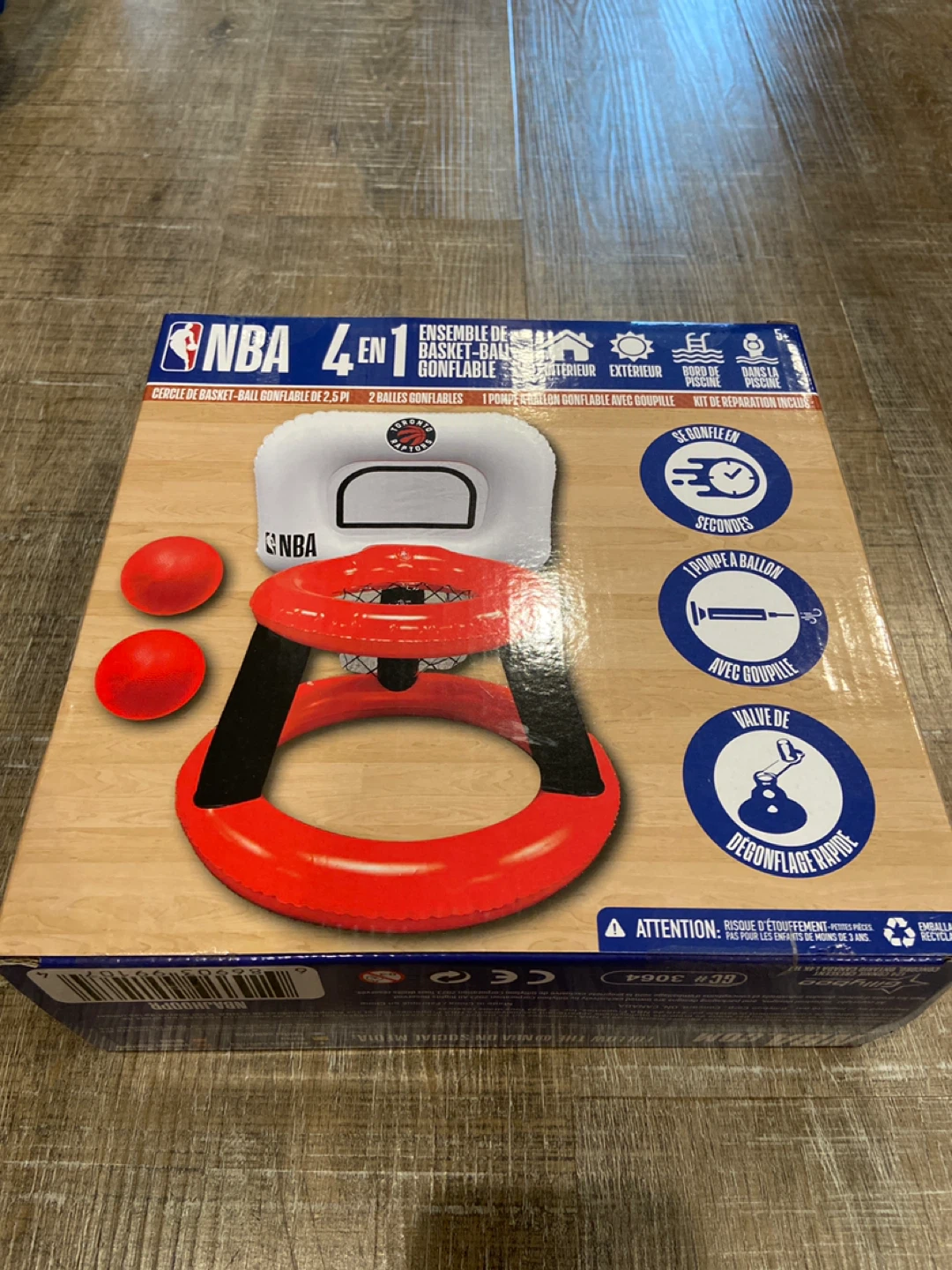 NBA 4-in-1 Inflatable Basketball Set - New