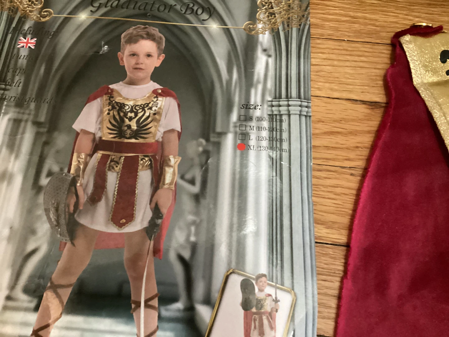 Gladiator Boy Costume, Size L (130-140cm) - photo 2