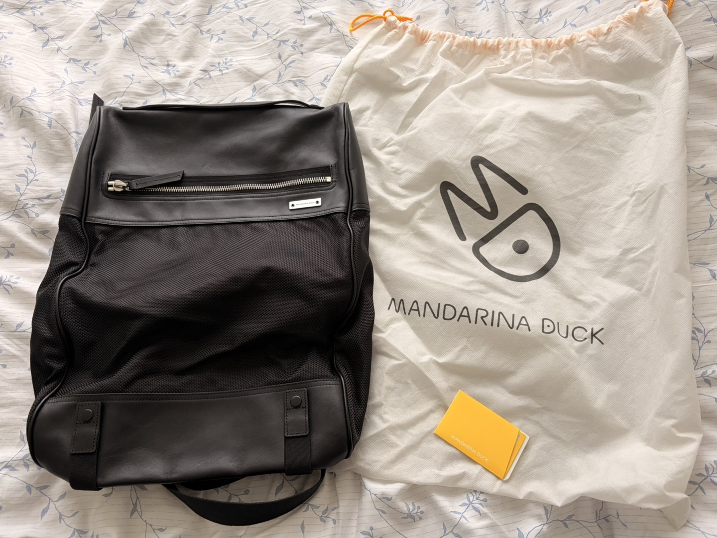Mandarina Duck Black Backpack