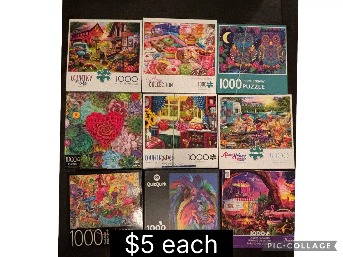 Assorted Jigsaw Puzzles - Buffalo, Springbok, Ravensburger image indicator(3)