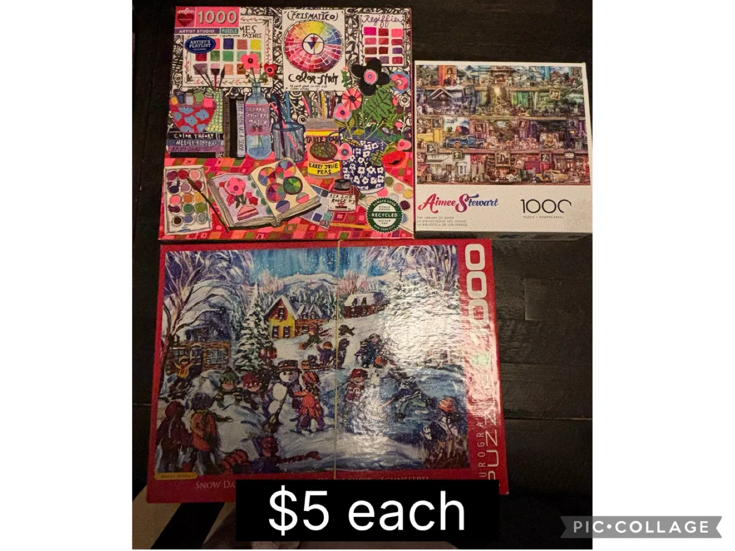 Assorted Jigsaw Puzzles - Buffalo, Springbok, Ravensburger image indicator(2)