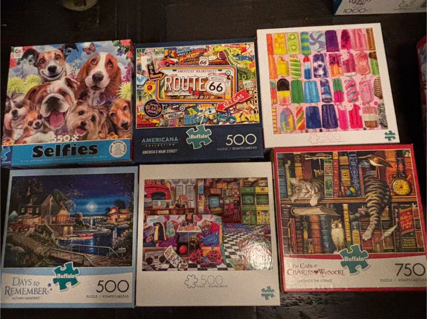 Assorted Jigsaw Puzzles - Buffalo, Springbok, Ravensburger image indicator(9)