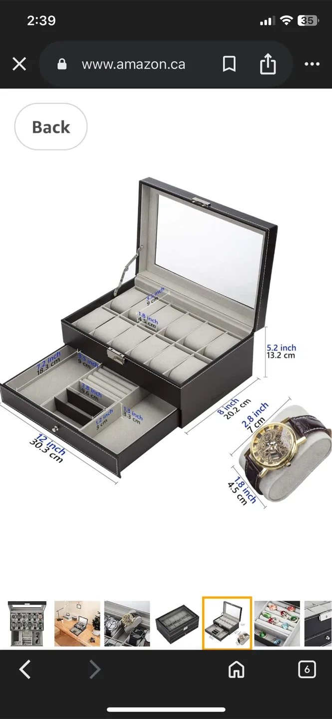 Beautiful brand new Watch & Jewelry Box Organizer image indicator(5)