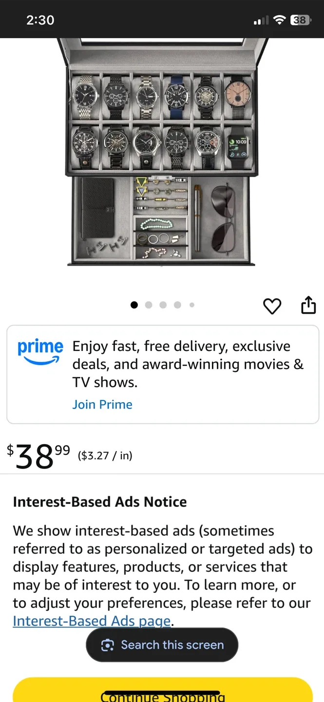 Beautiful brand new Watch & Jewelry Box Organizer image indicator(6)