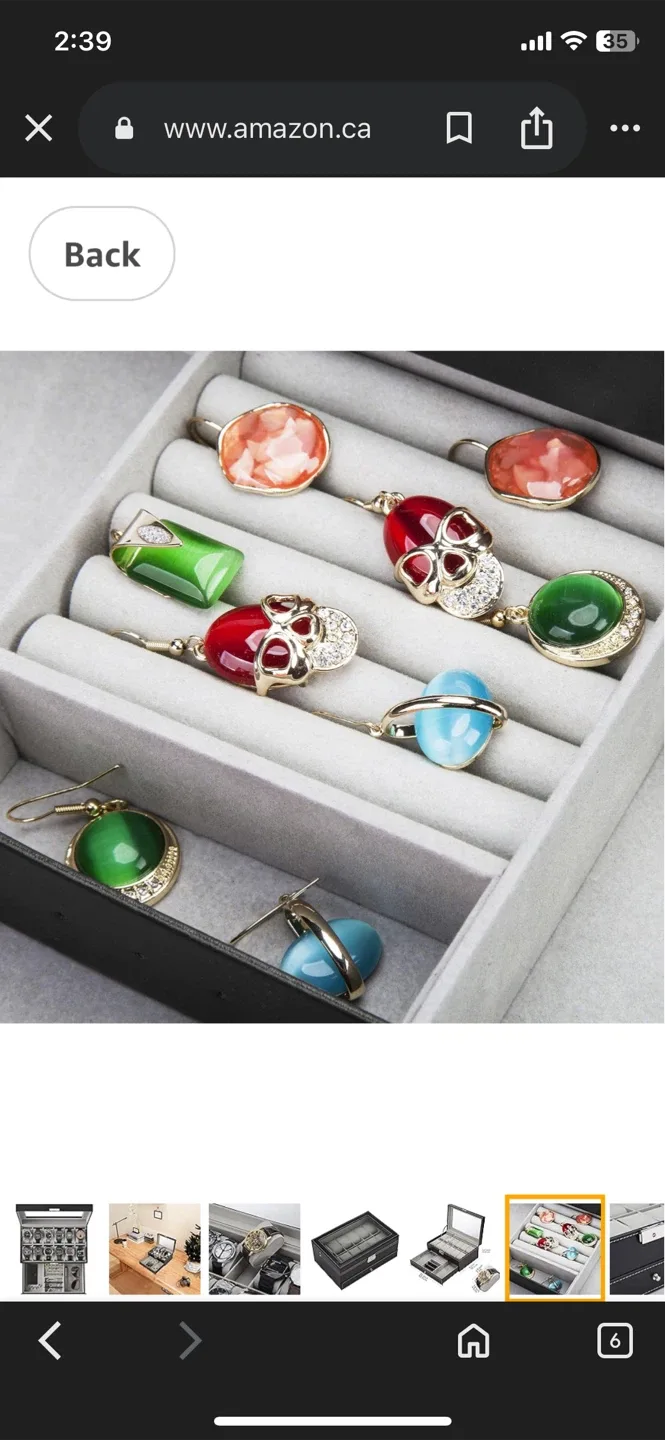 Beautiful brand new Watch & Jewelry Box Organizer thumbnail