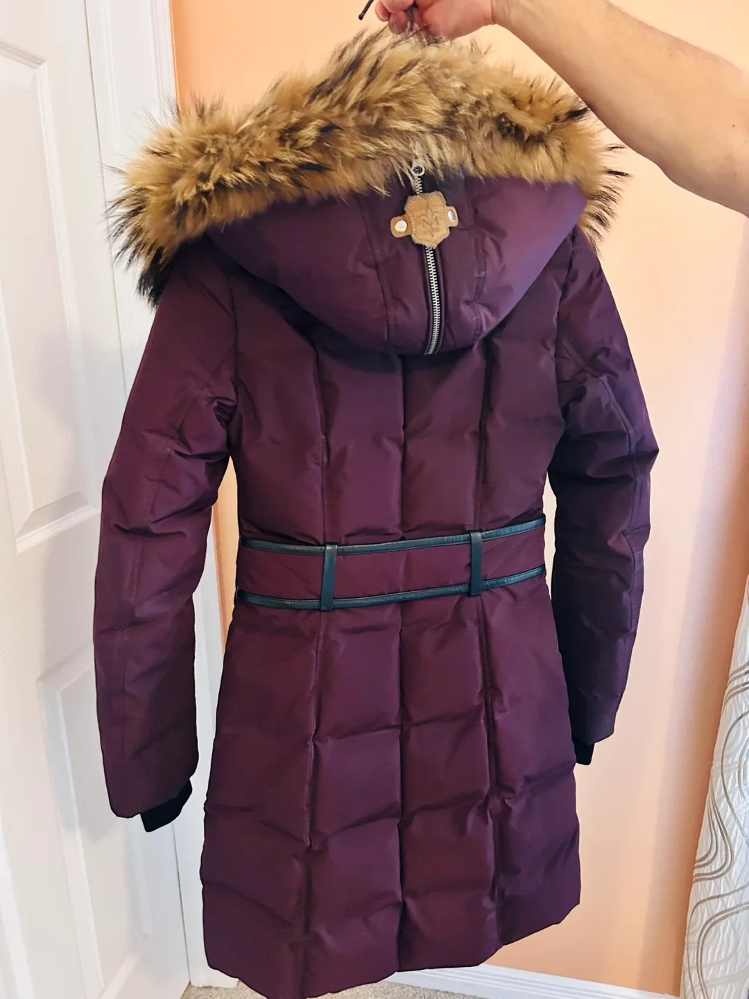 Elegant Mackage Kay-F Down Jacket – Burgundy, Size XXS image indicator(3)