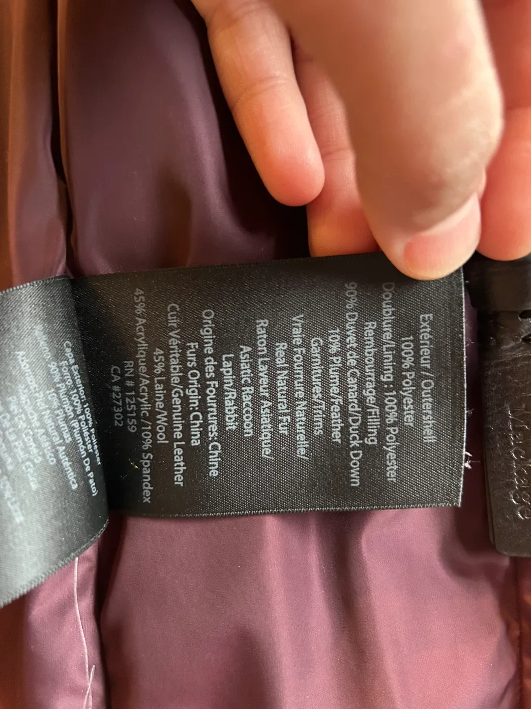 Elegant Mackage Kay-F Down Jacket – Burgundy, Size XXS image indicator(9)