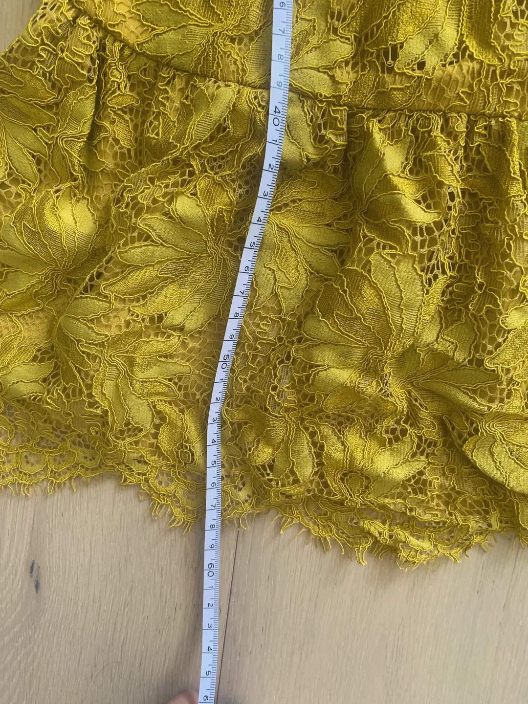 Zara Yellow Lace Peplum Top - Size XS image indicator(4)