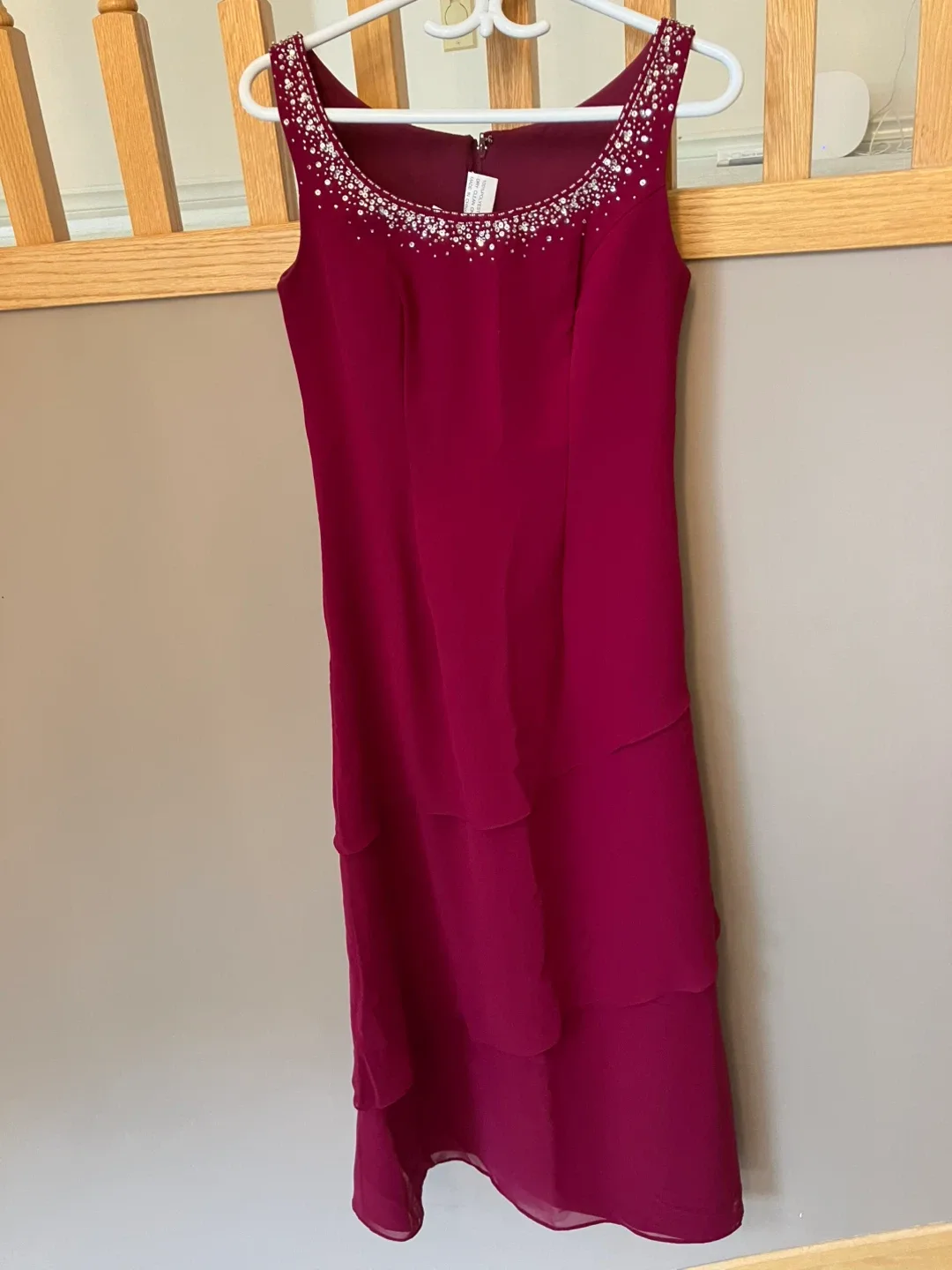 2 piece dress event gown burgundy image indicator(2)