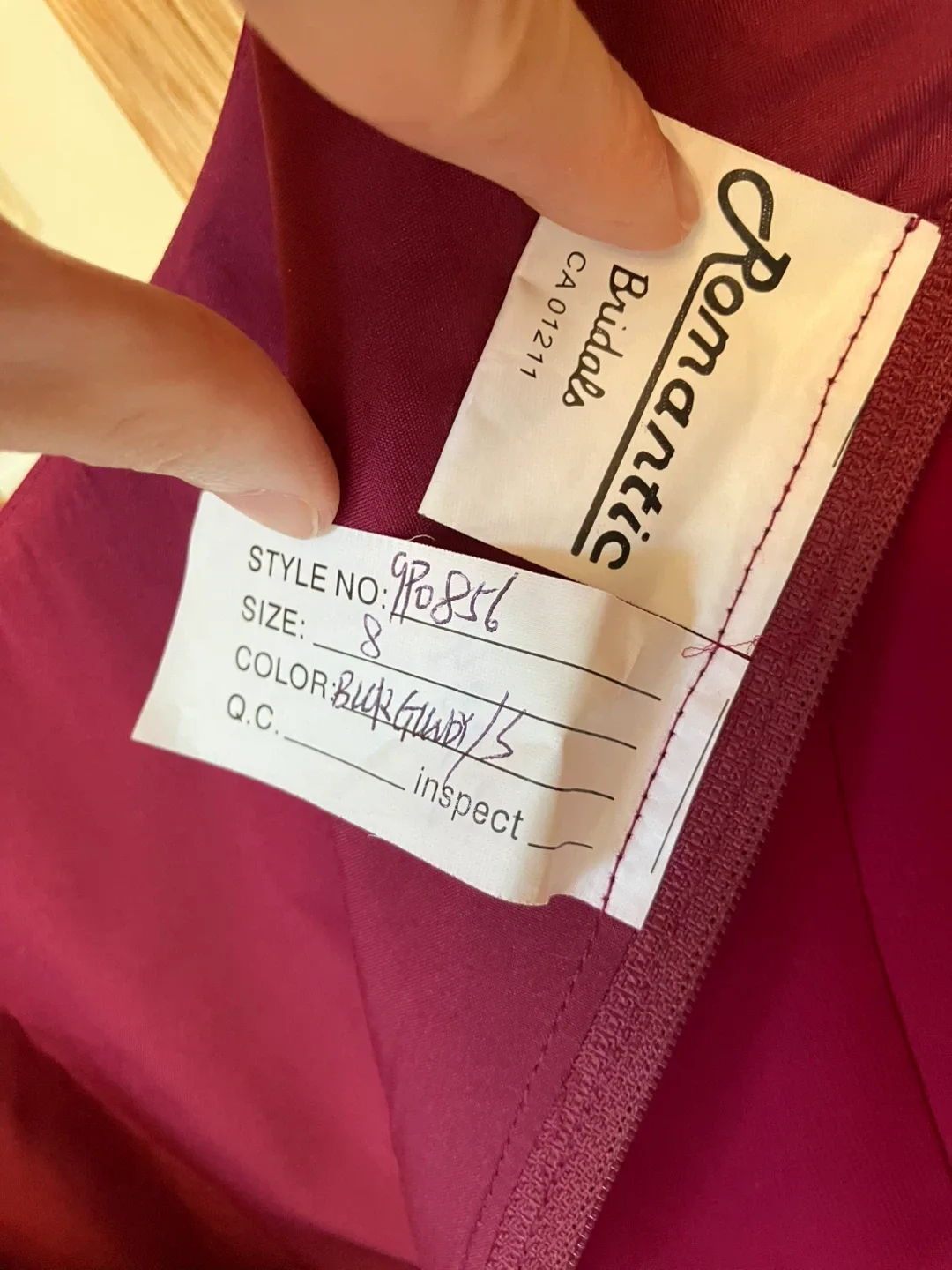 2 piece dress event gown burgundy image indicator(3)