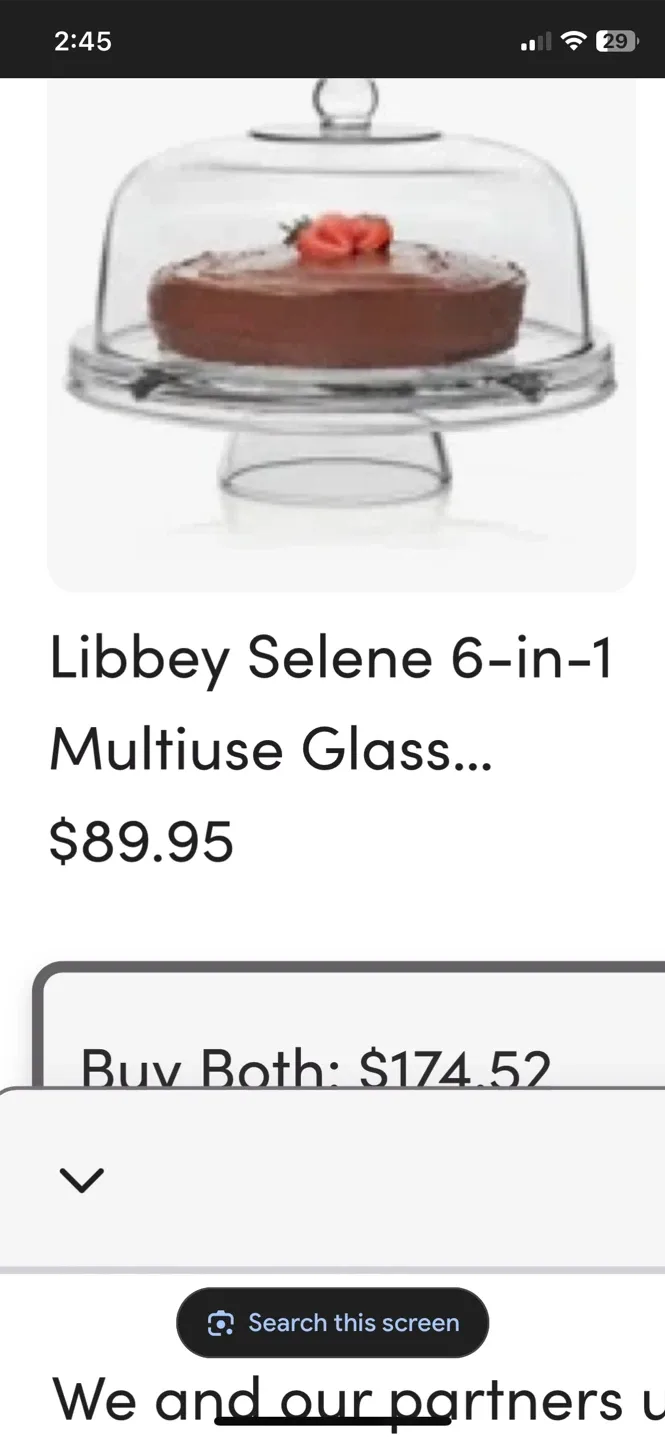 Libbey Selene 6-in-1 Multiuse Glass Serving Platter image indicator(2)