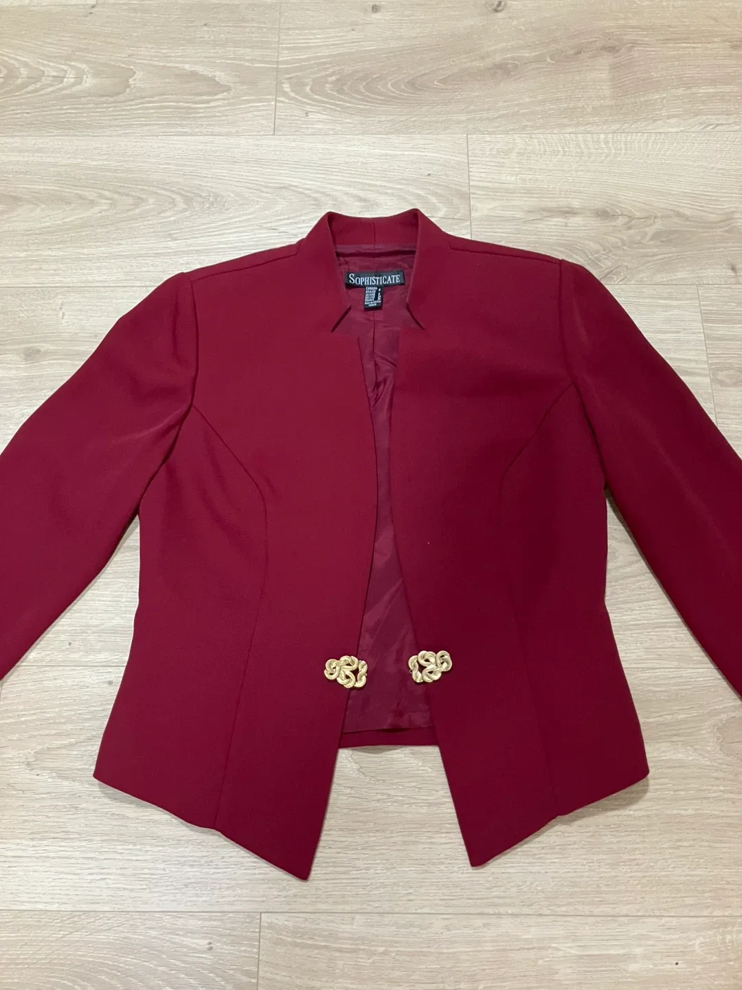 2 piece dress event gown burgundy coat image indicator(2)