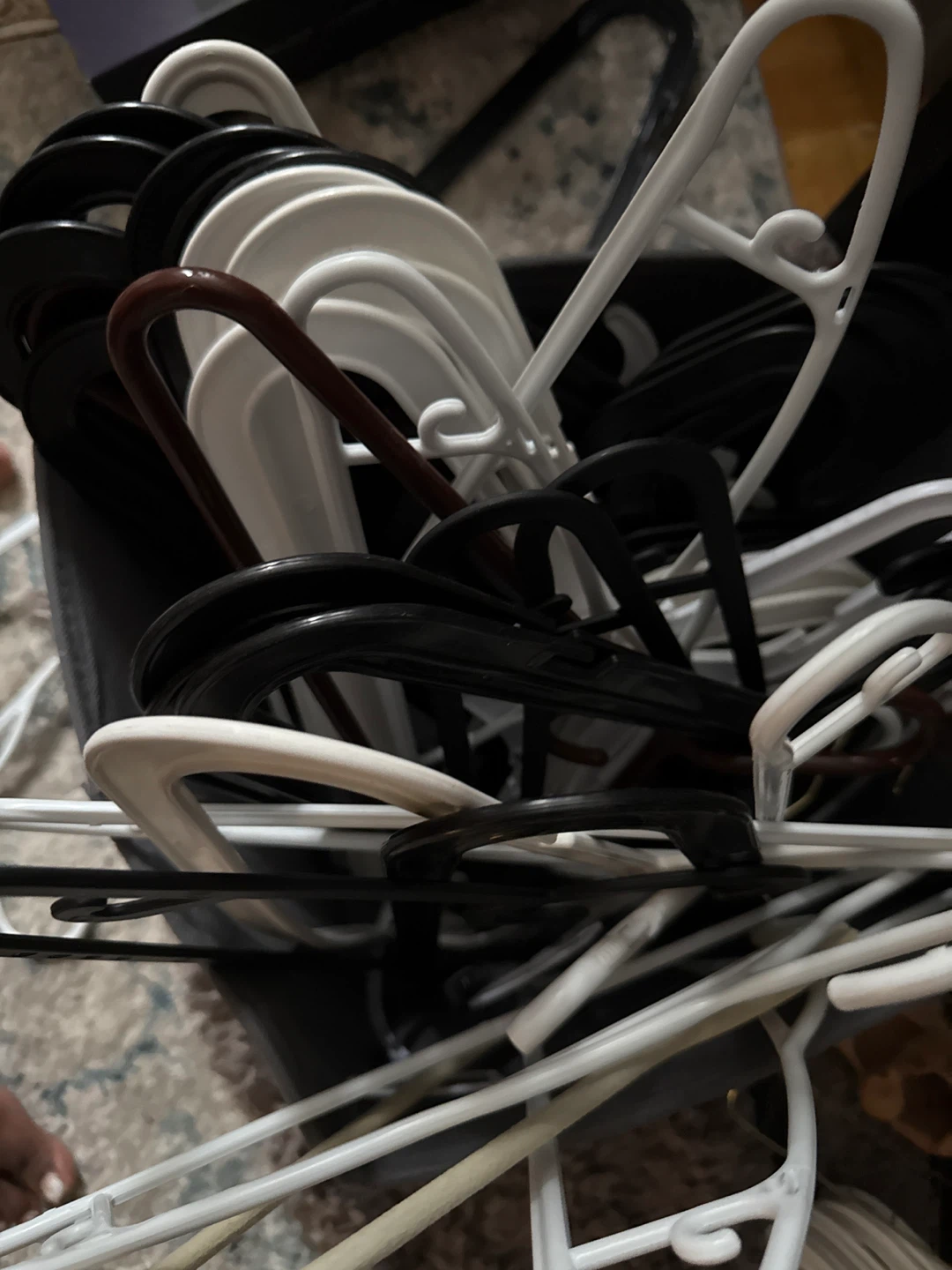 Clothes Hangers - Black, White, Brown