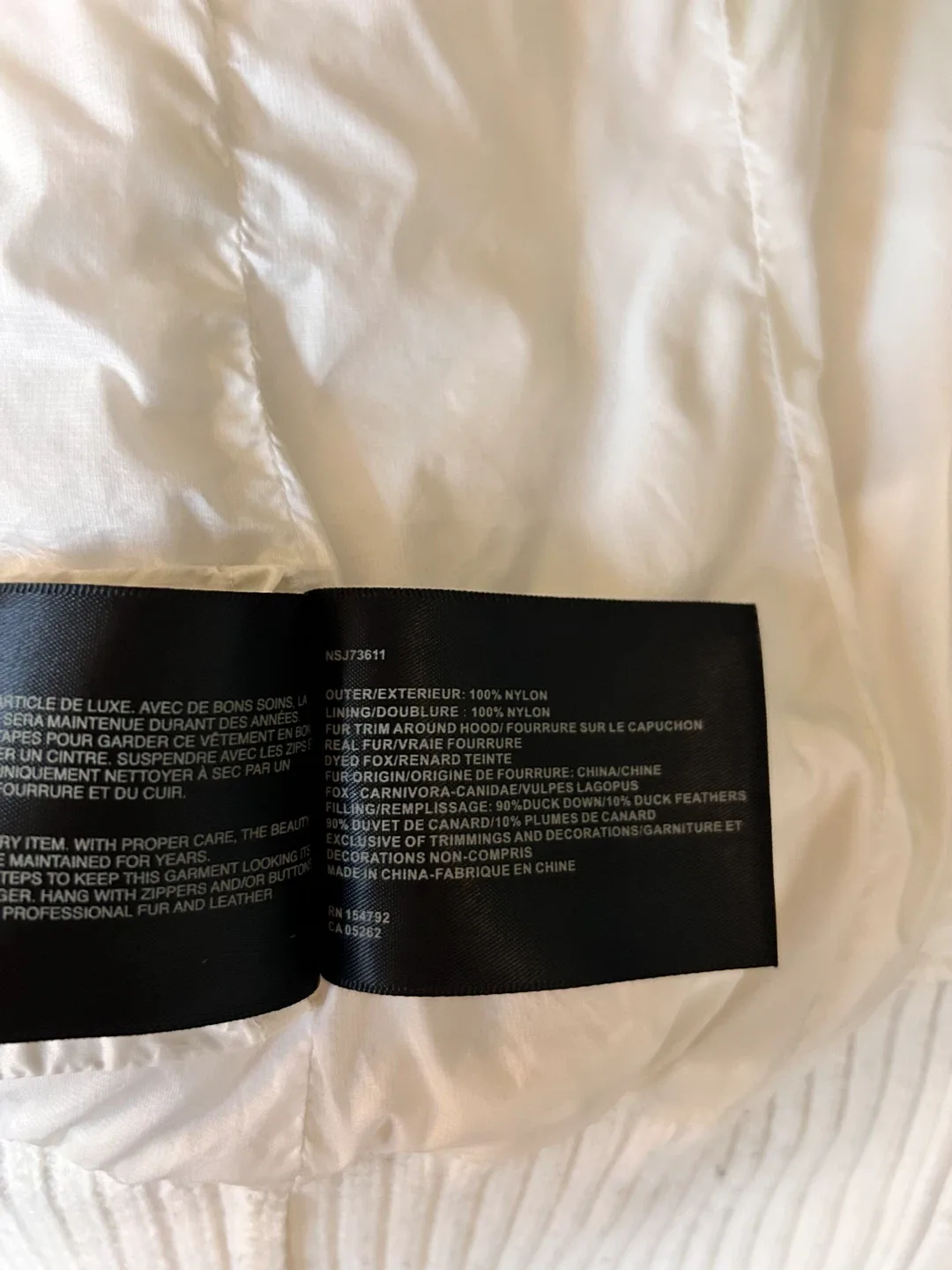 Series by Nicole Benisti White Puffer Jacket XS/TP image indicator(6)