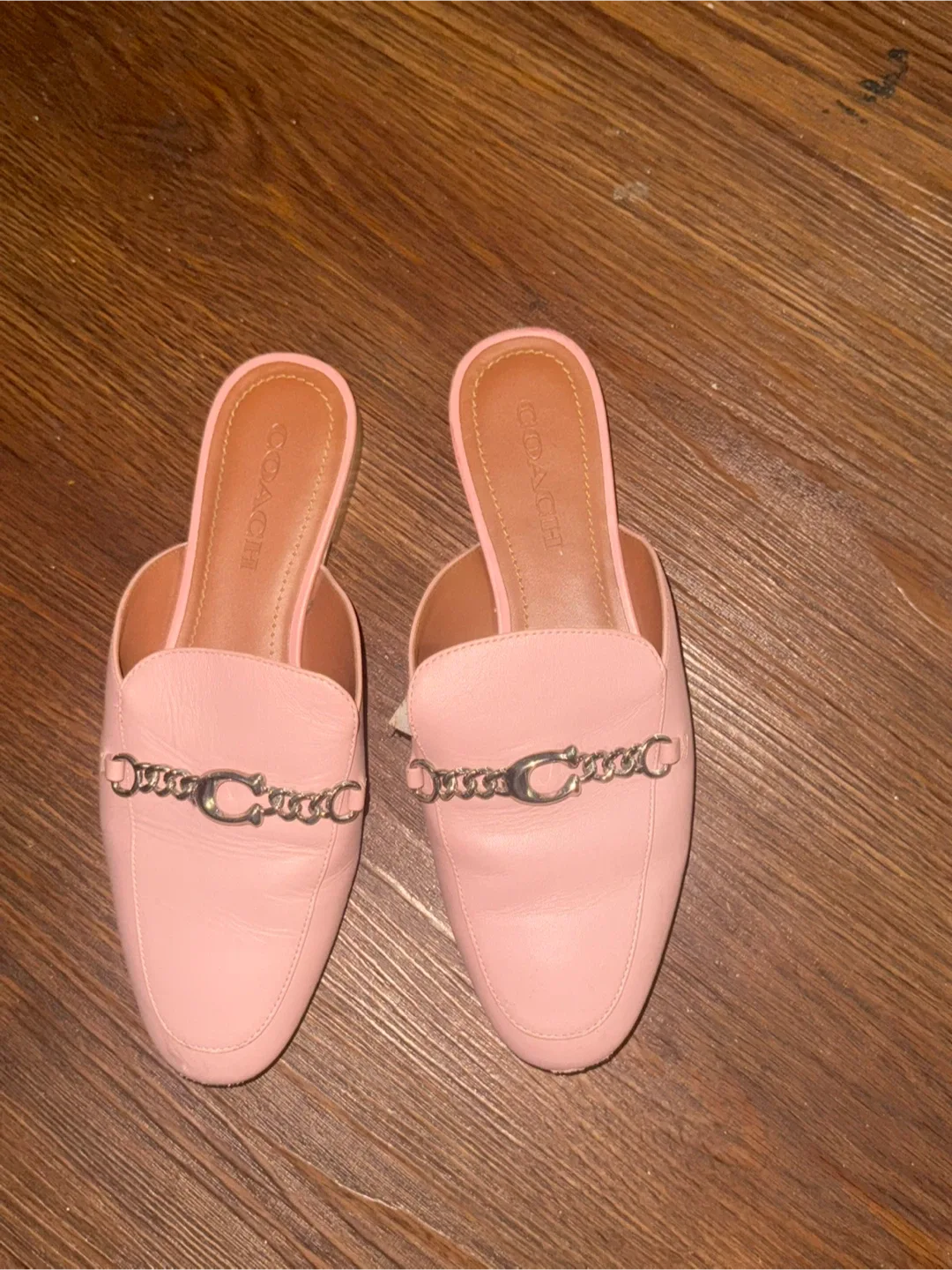 Vintage Coach Pink Leather Mules Size 7.5 thumbnail