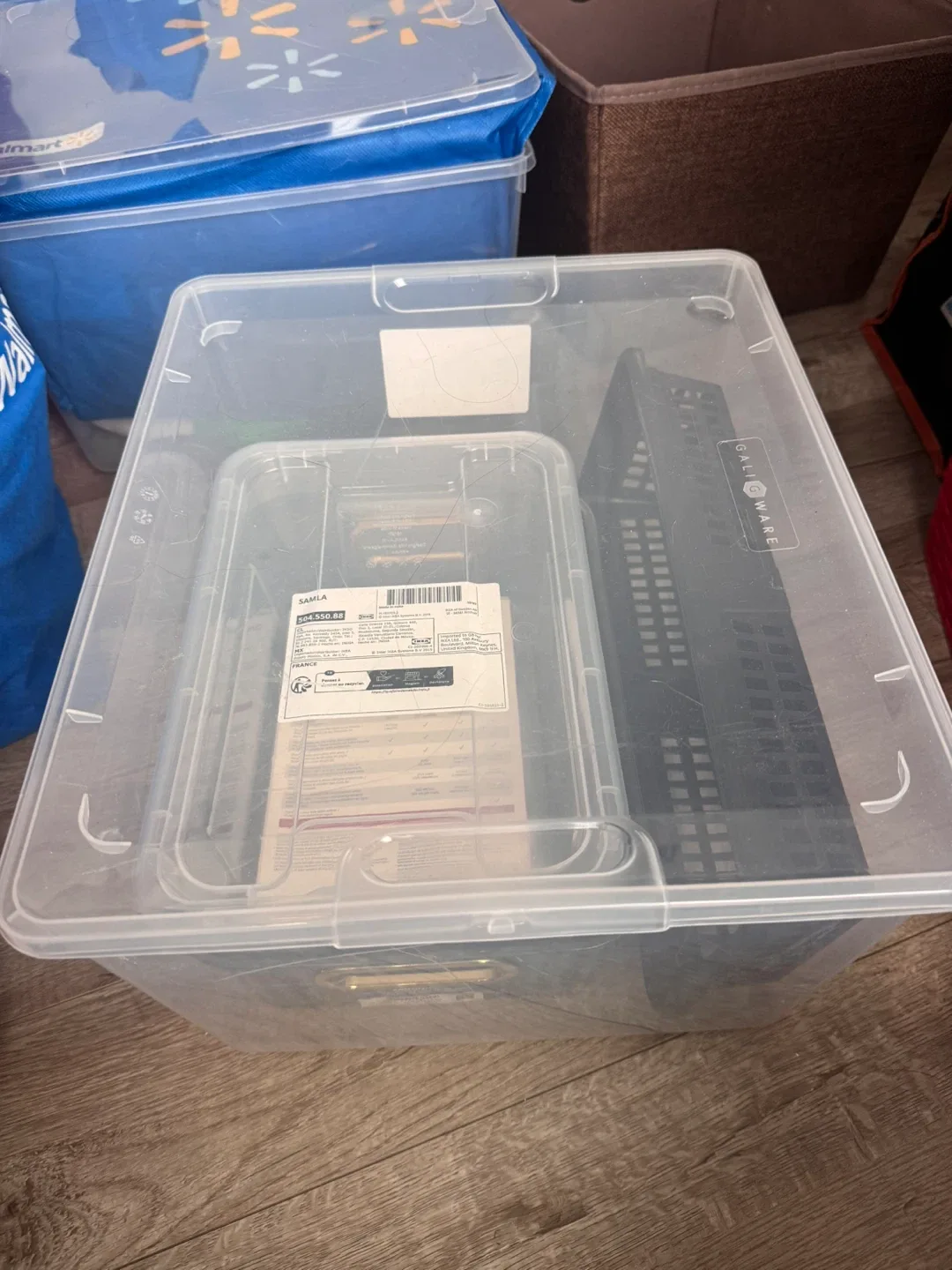 Clear Storage Boxes ALL FOR $10 | moving sale need gone asap image indicator(4)