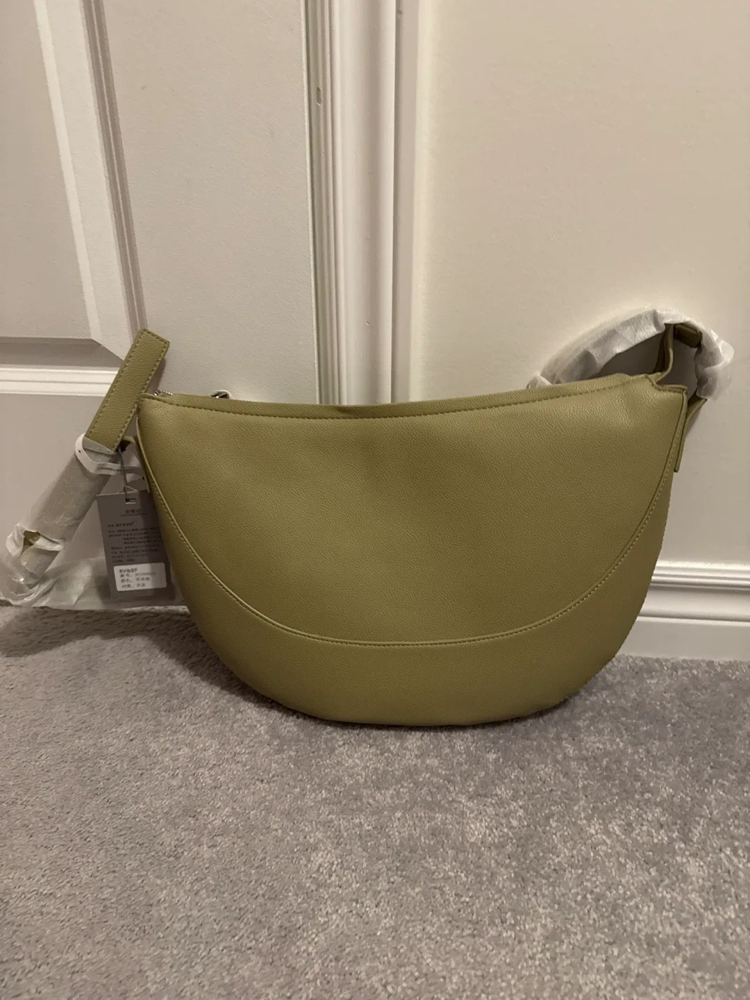 Olive Green Shoulder Bag -100% Leather image indicator(3)