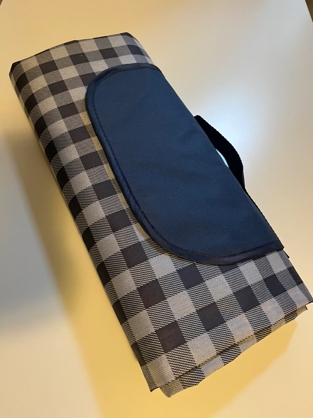 Gingham Picnic Blanket - Navy Blue