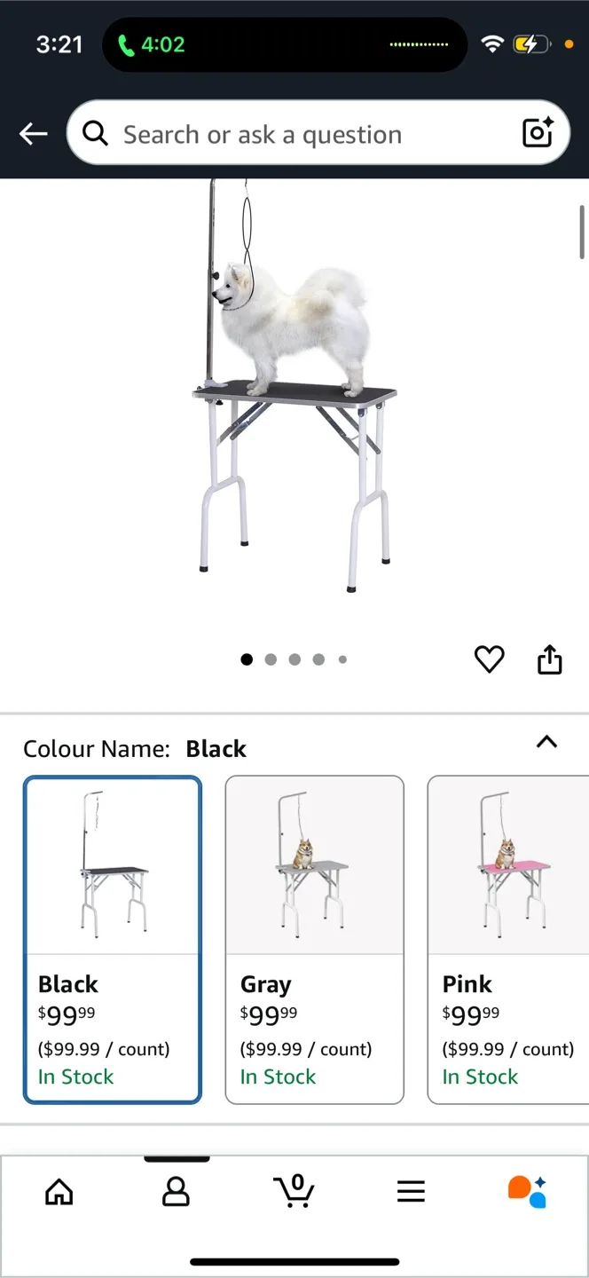 PawHut 32in Foldable Dog Grooming Table - Black image indicator(2)