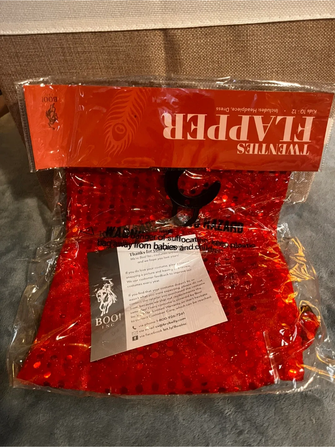 Boo! Inc Twenties Flapper Costume Kids 10-12 image indicator(2)