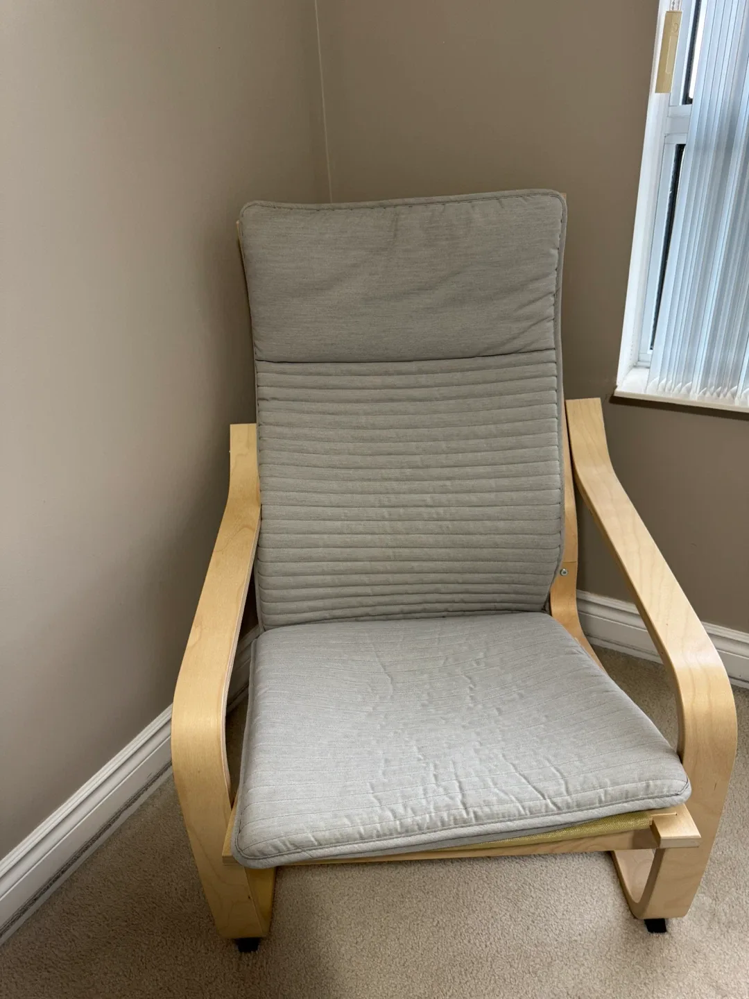 IKEA Poang Chair - Light Grey thumbnail